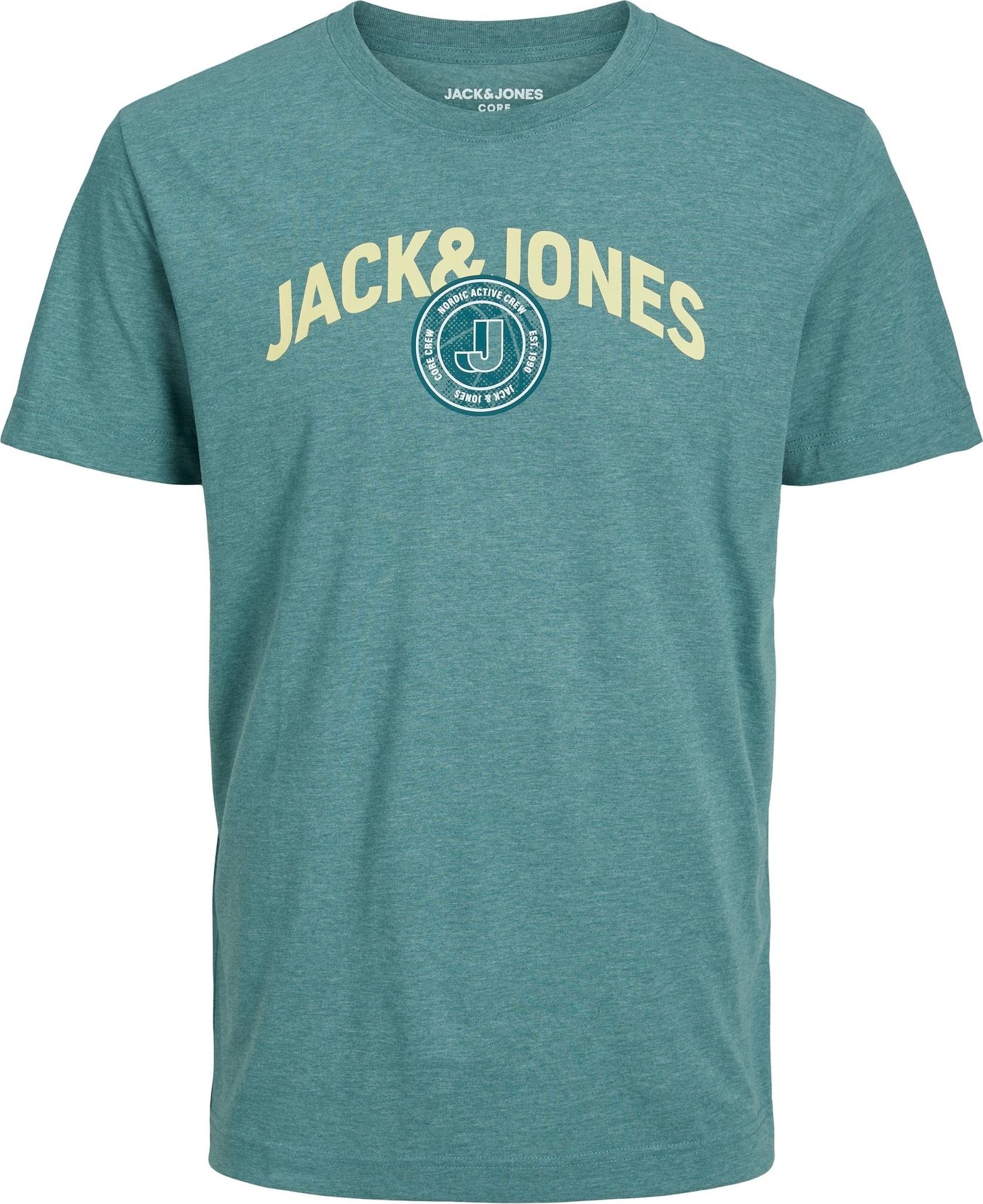 JACK & JONES Tričko smaragdová / světle zelená