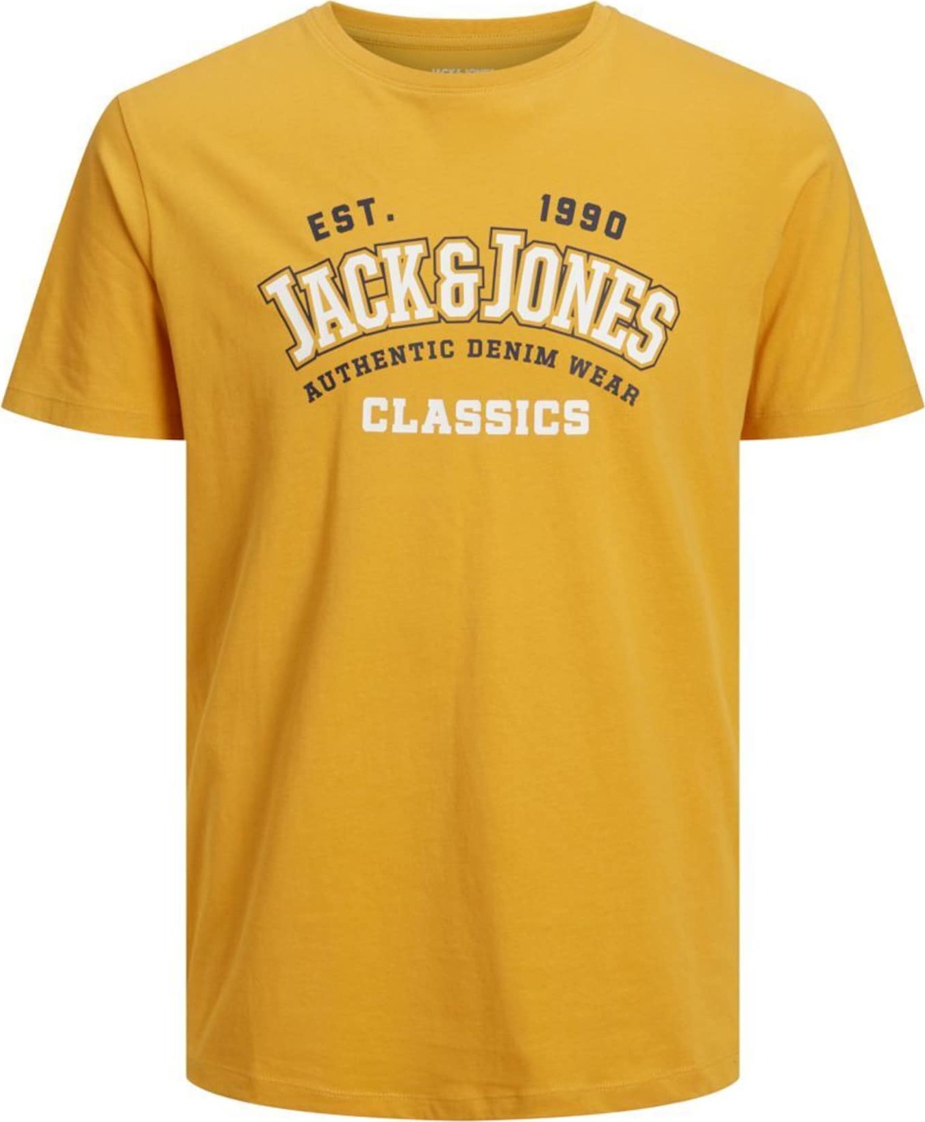 JACK & JONES Tričko žlutá / černá / bílá