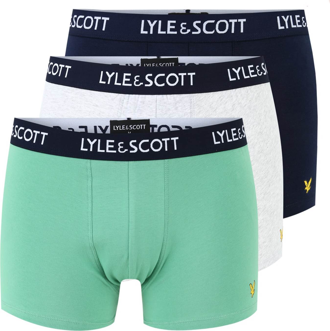 Lyle & Scott Boxerky 'BARCLAY' noční modrá / mátová / bílý melír