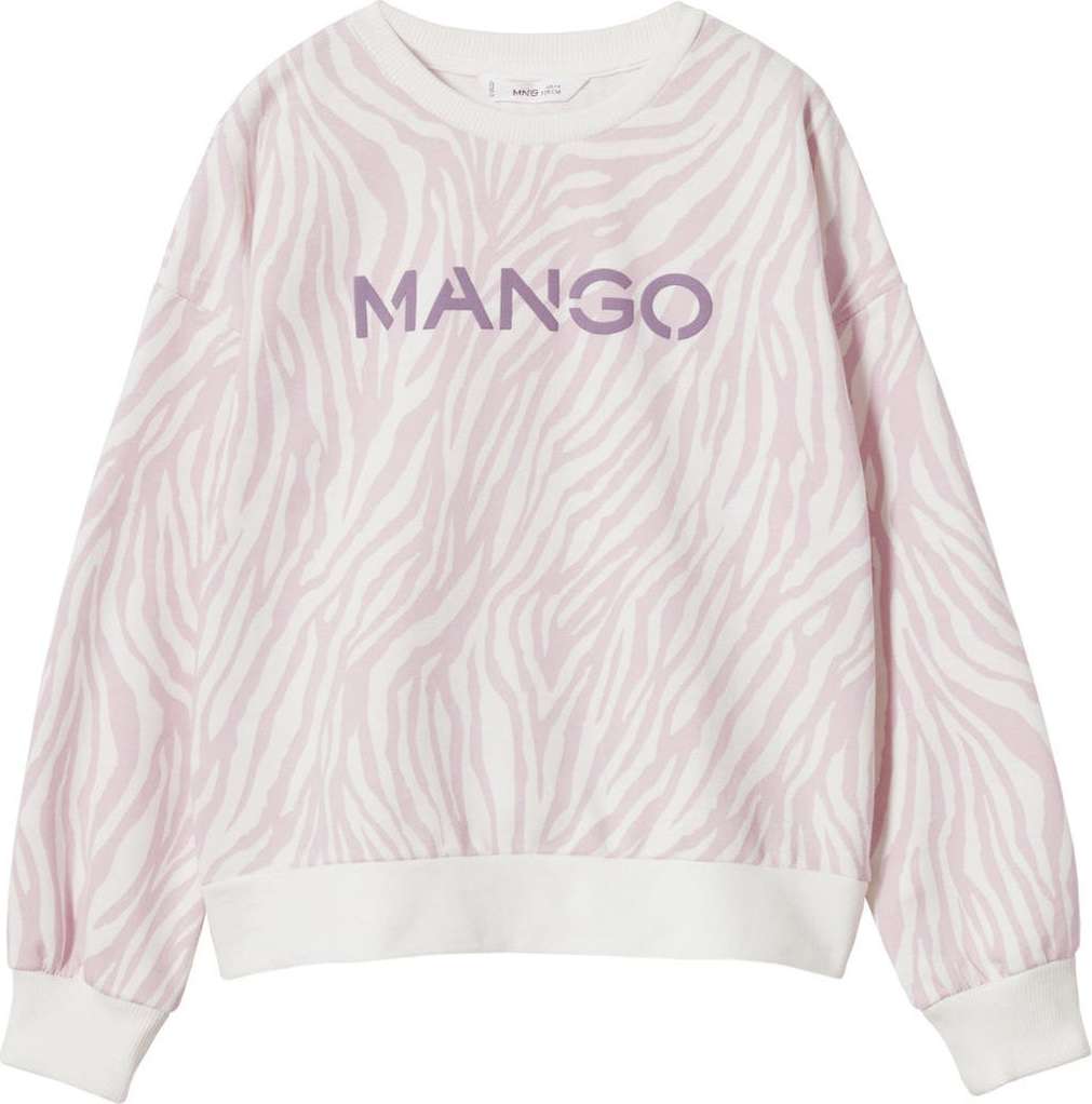 MANGO KIDS Mikina 'MANGOLO' šeříková / tmavě fialová / offwhite