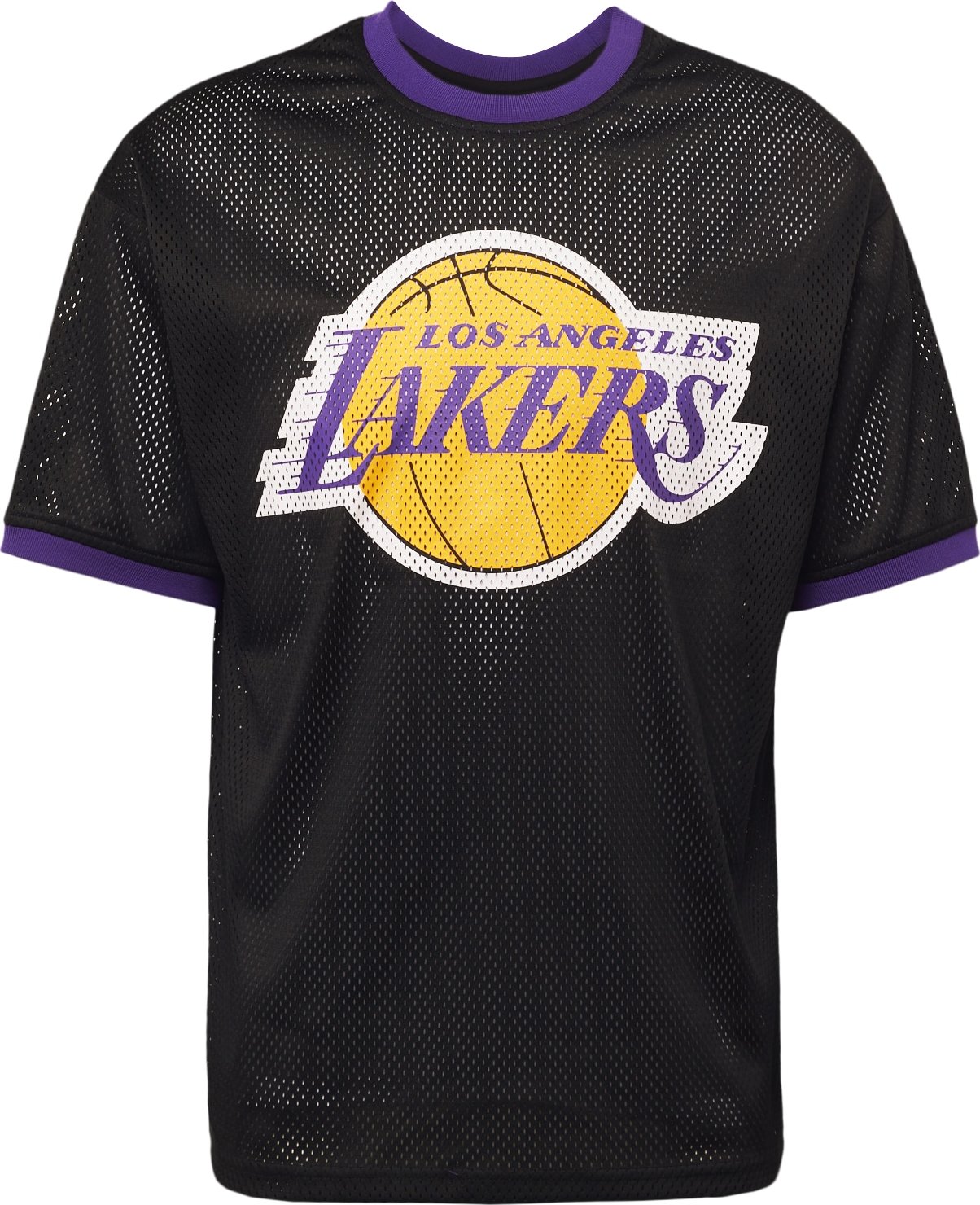 NEW ERA Tričko 'NBA' žlutá / tmavě fialová / černá / bílá