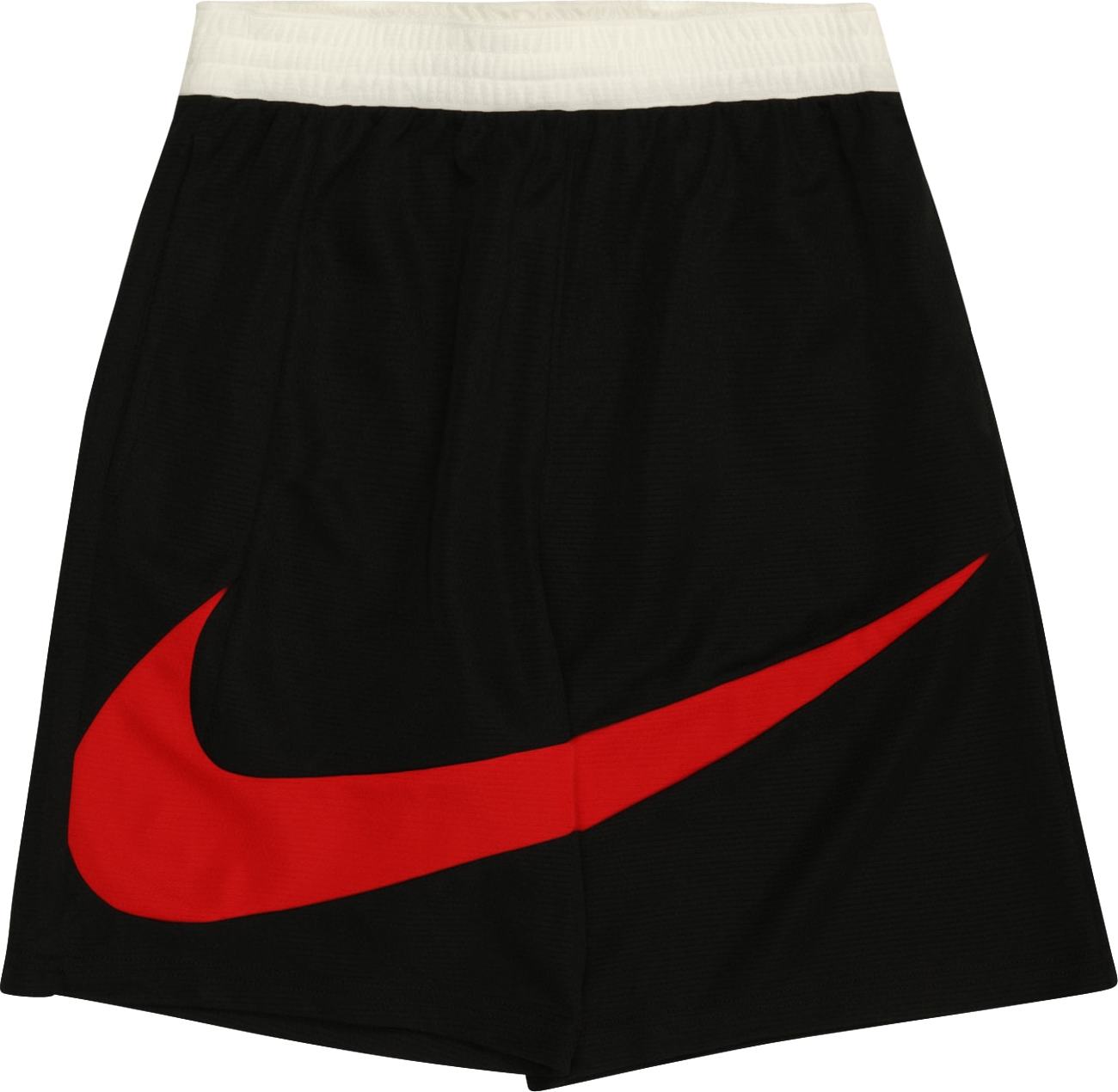 NIKE Sportovní kalhoty červená / černá / bílá