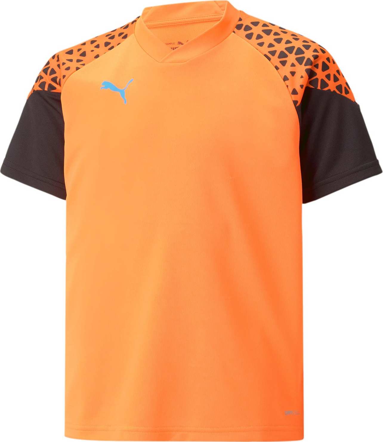 PUMA Funkční tričko 'Individual Cup' stříbrně šedá / oranžová / černá