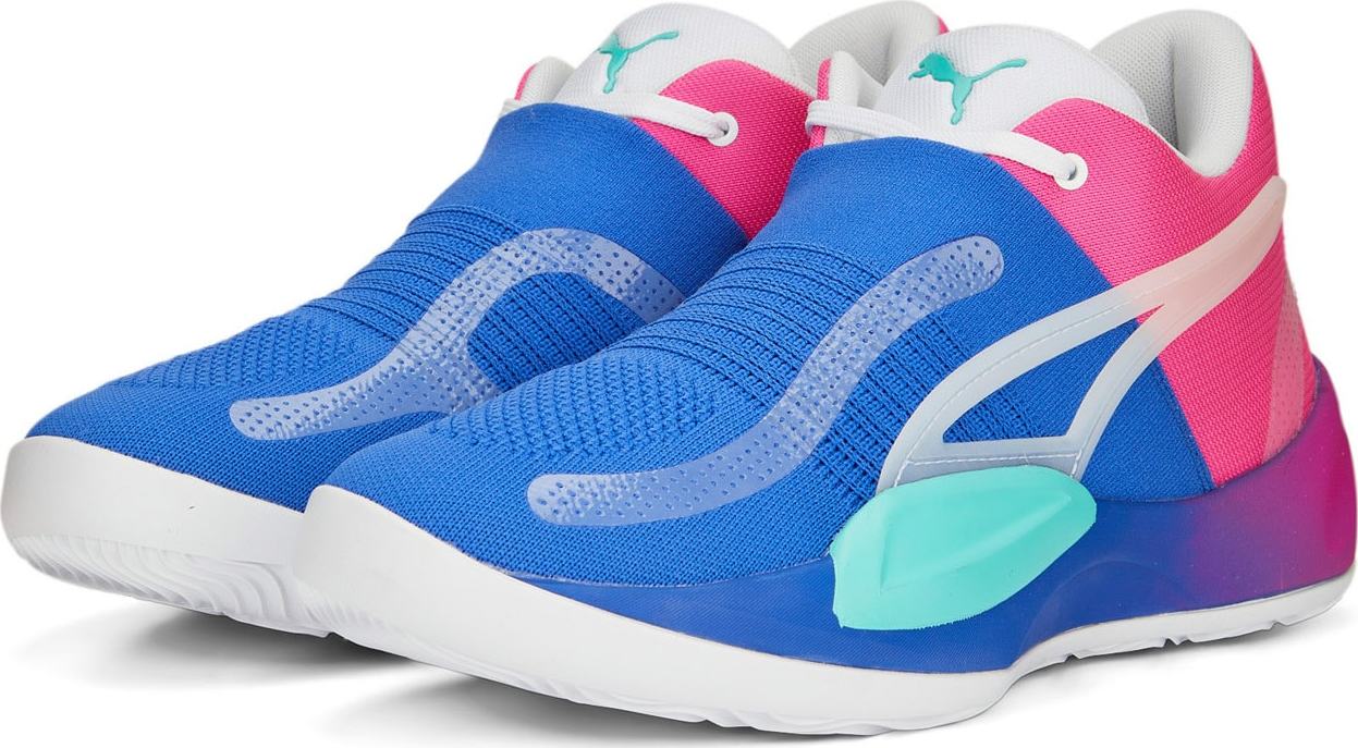 PUMA Sportovní boty 'Rise Nitro Fadeaway' safírová / nefritová / pink