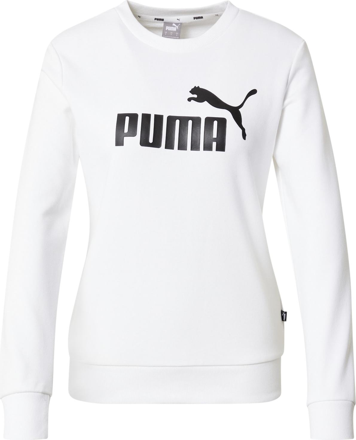 PUMA Sportovní mikina černá / bílá