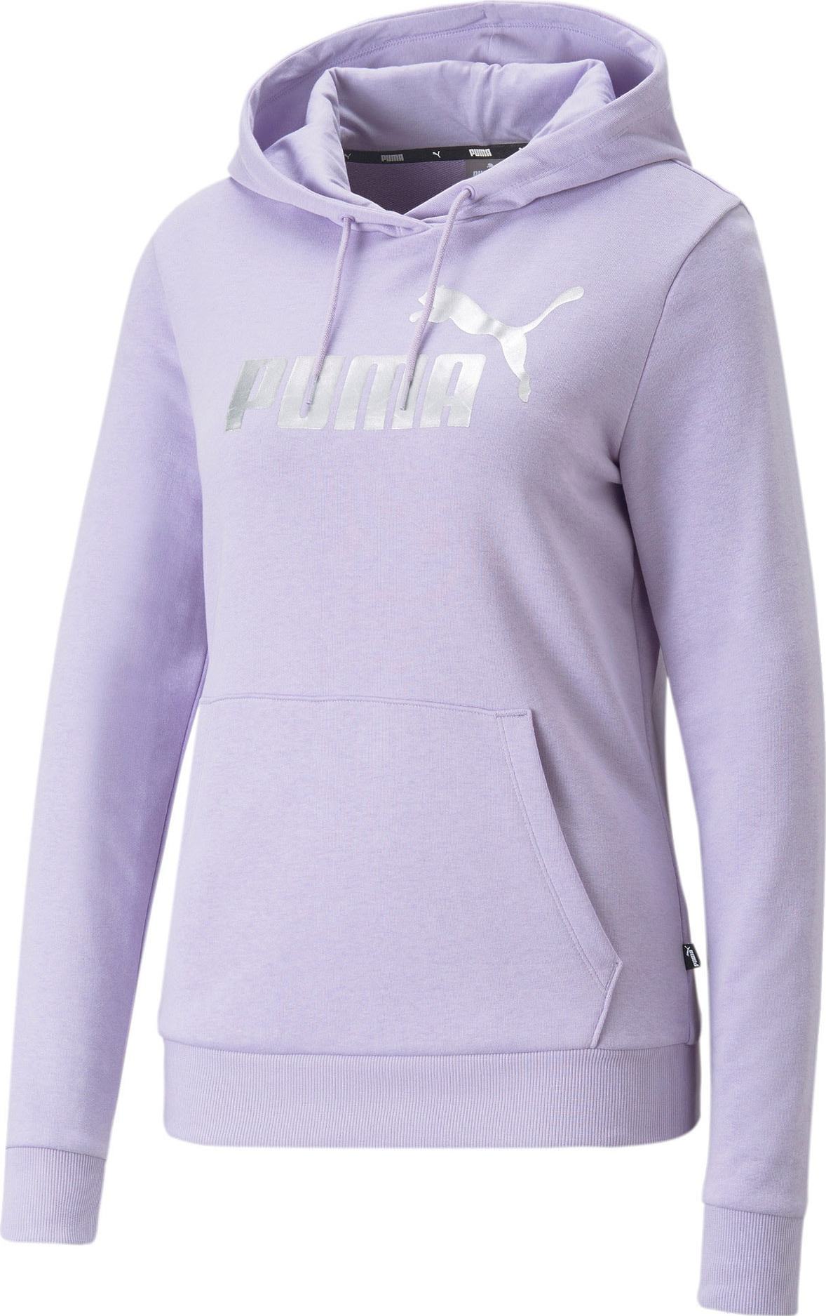 PUMA Sportovní mikina fialová / stříbrná