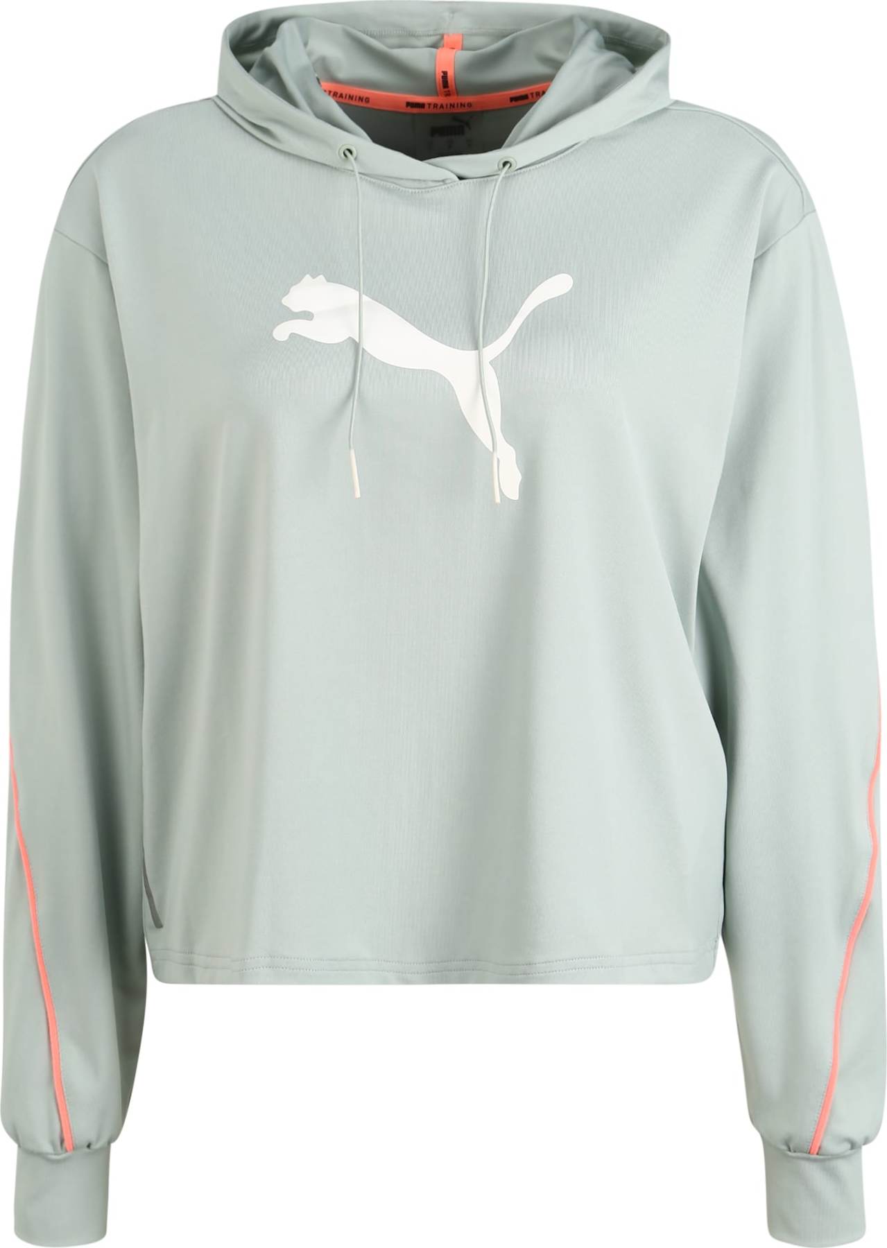 PUMA Sportovní mikina pastelově zelená / pink / bílá