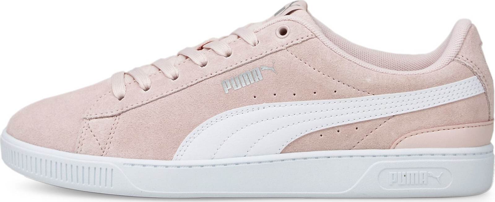 PUMA Tenisky 'Vikky' stříbrně šedá / pastelově růžová / bílá