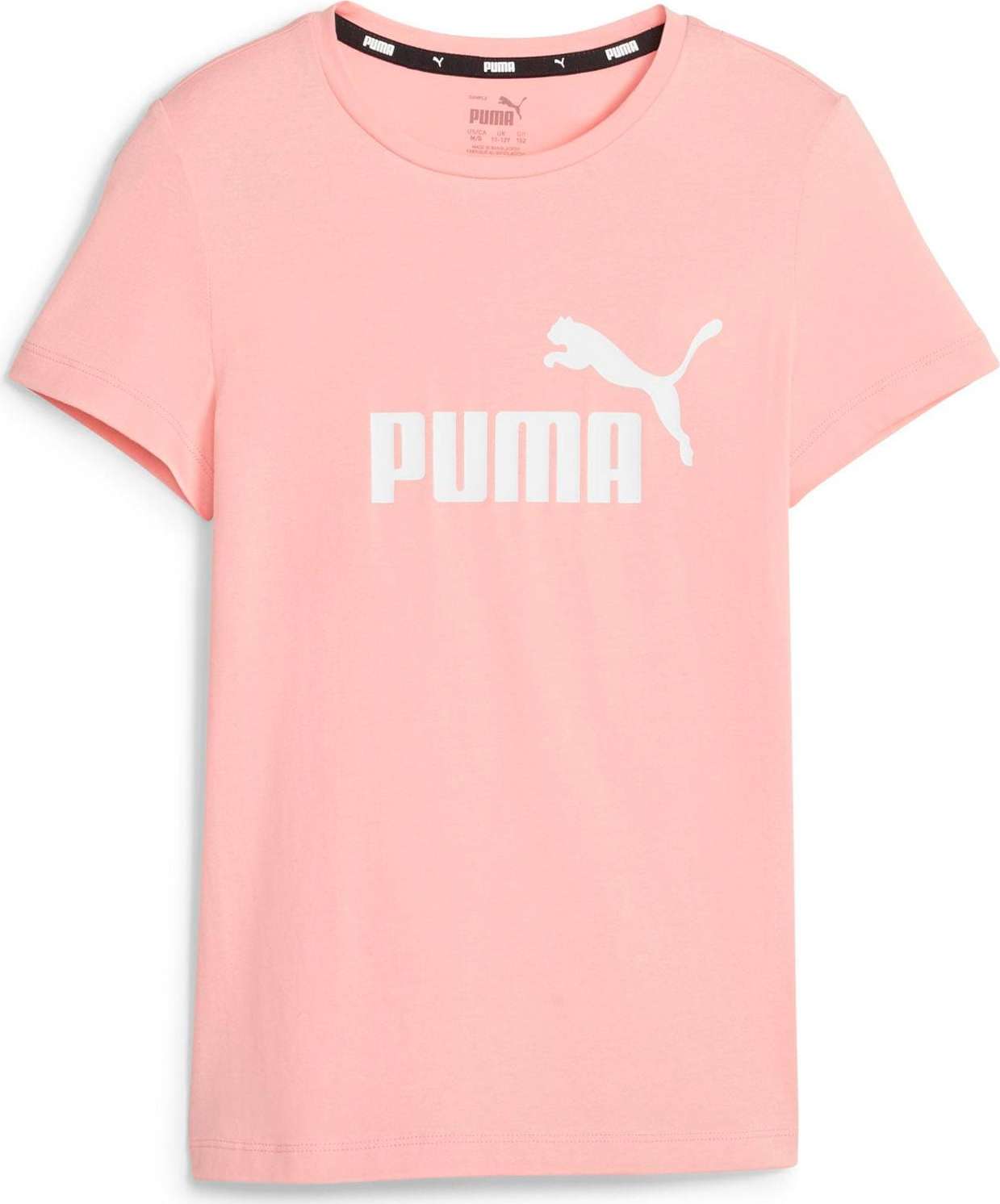 PUMA Tričko broskvová / bílá