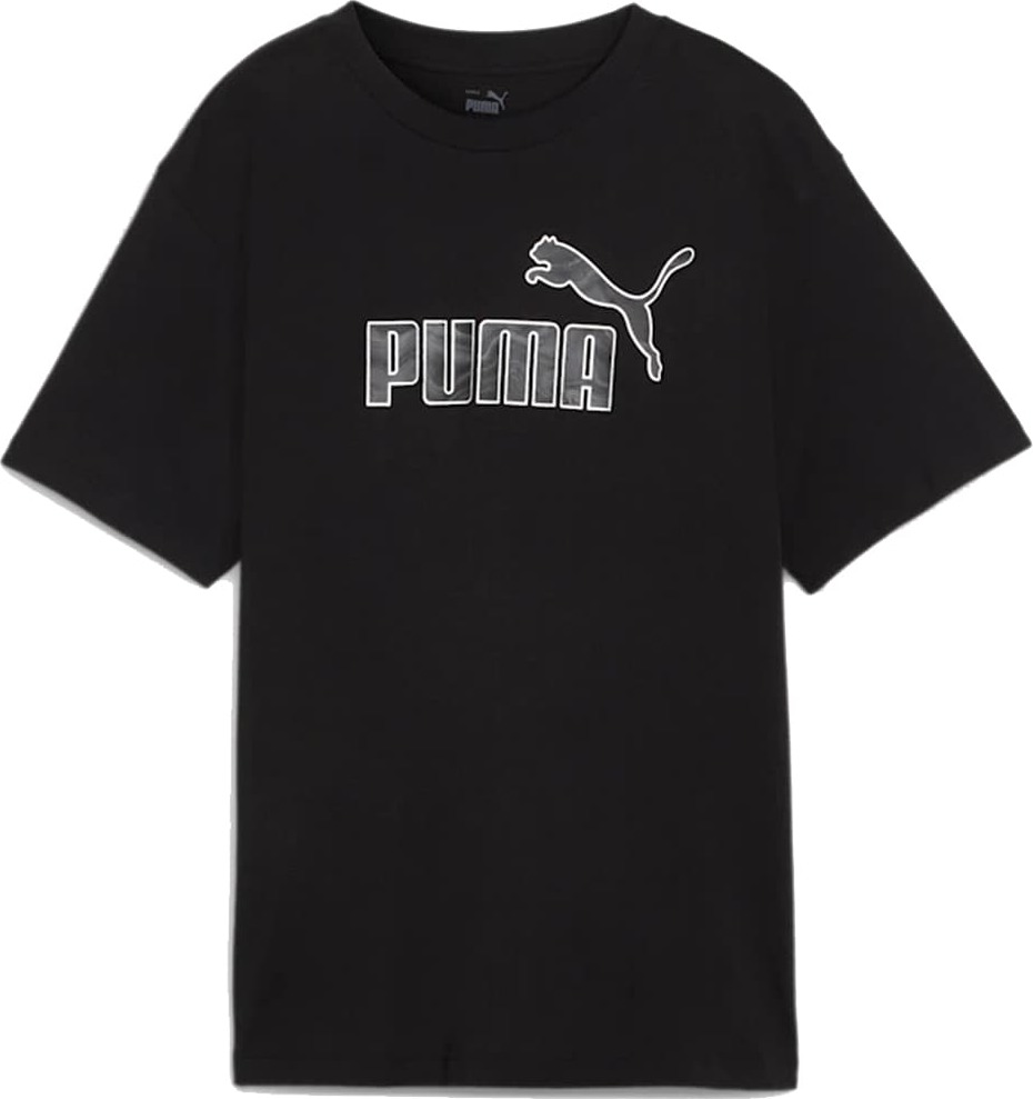 PUMA Tričko černá / bílá