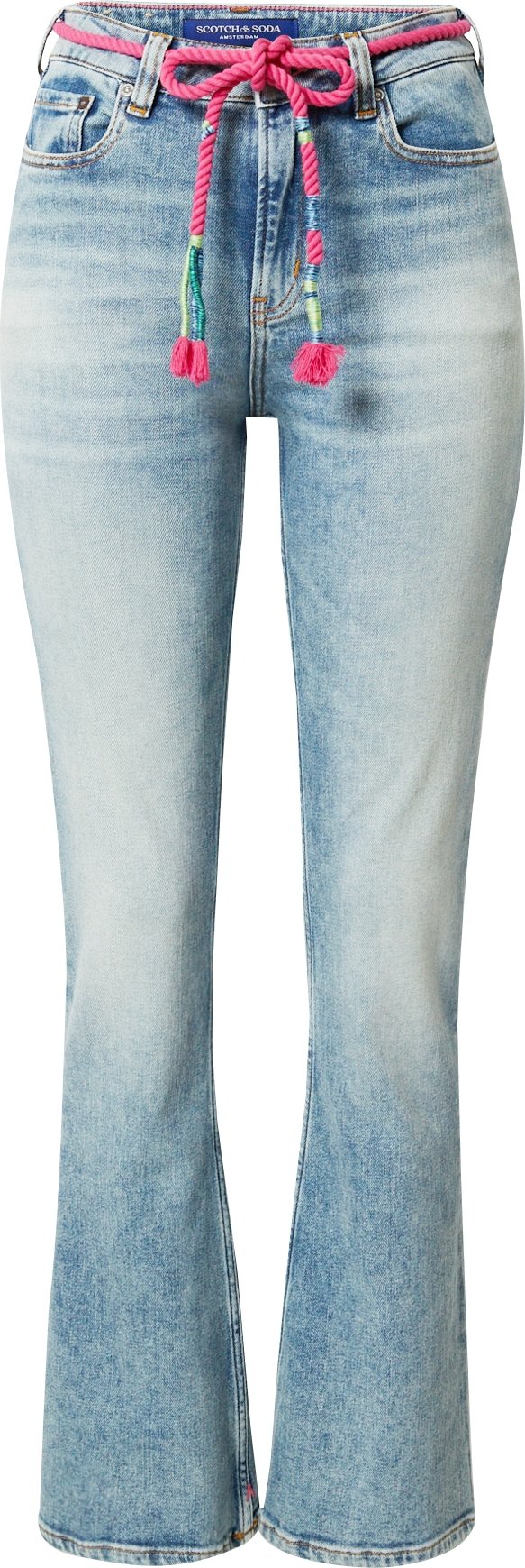 SCOTCH & SODA Džíny 'The Charm flared jeans — Summer shower' modrá džínovina