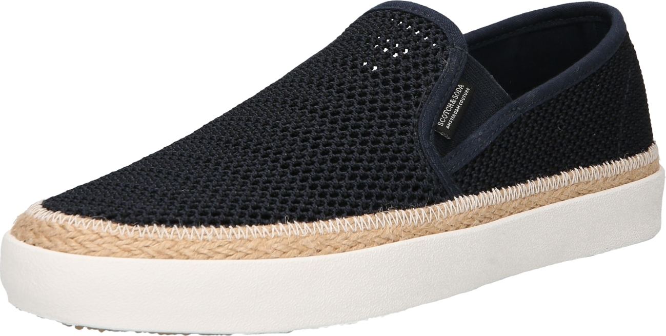 SCOTCH & SODA Slip on boty 'IZOMI' béžová / ultramarínová modř