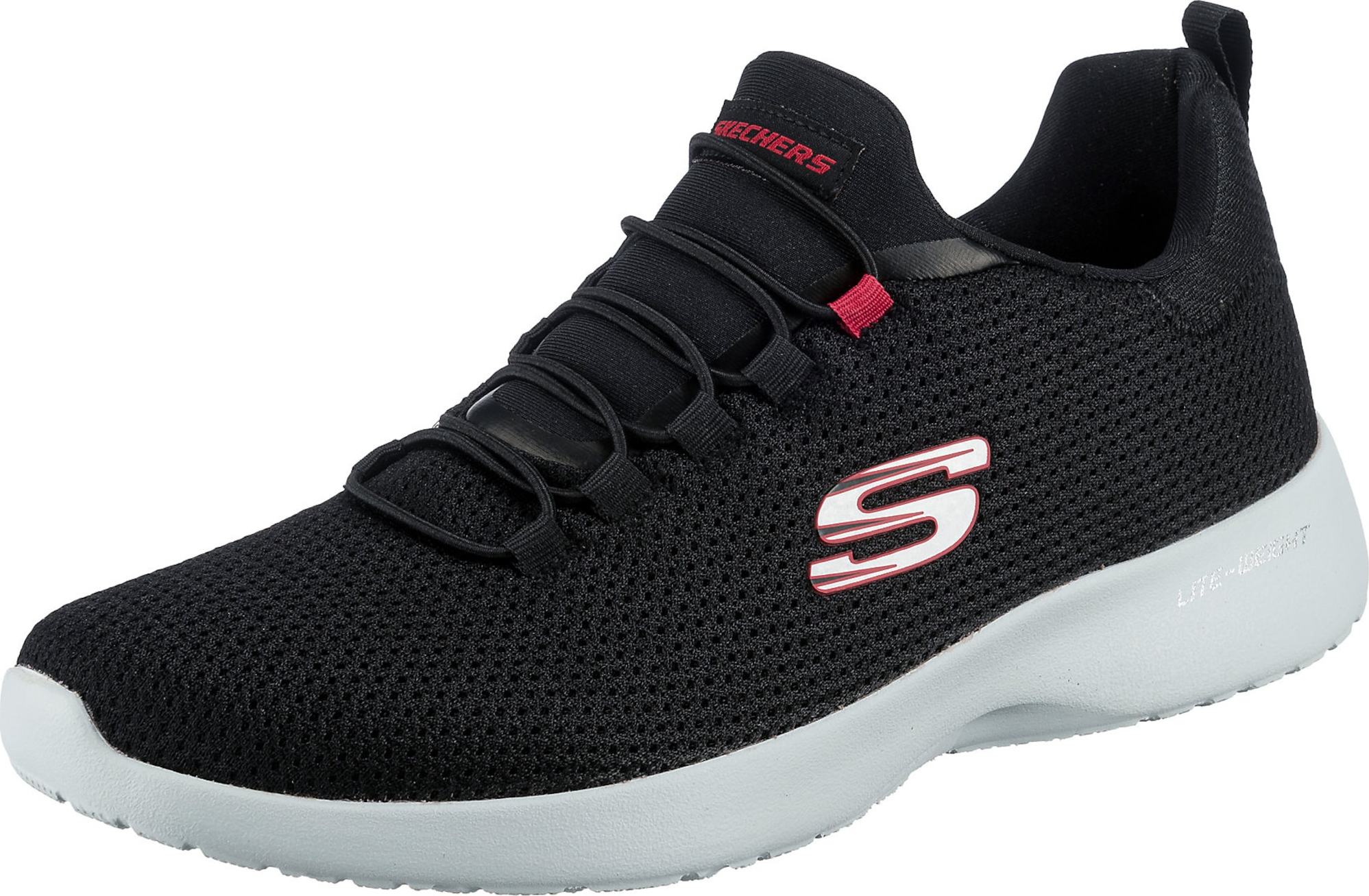 SKECHERS Tenisky 'Dynamight' červená / černá / bílá