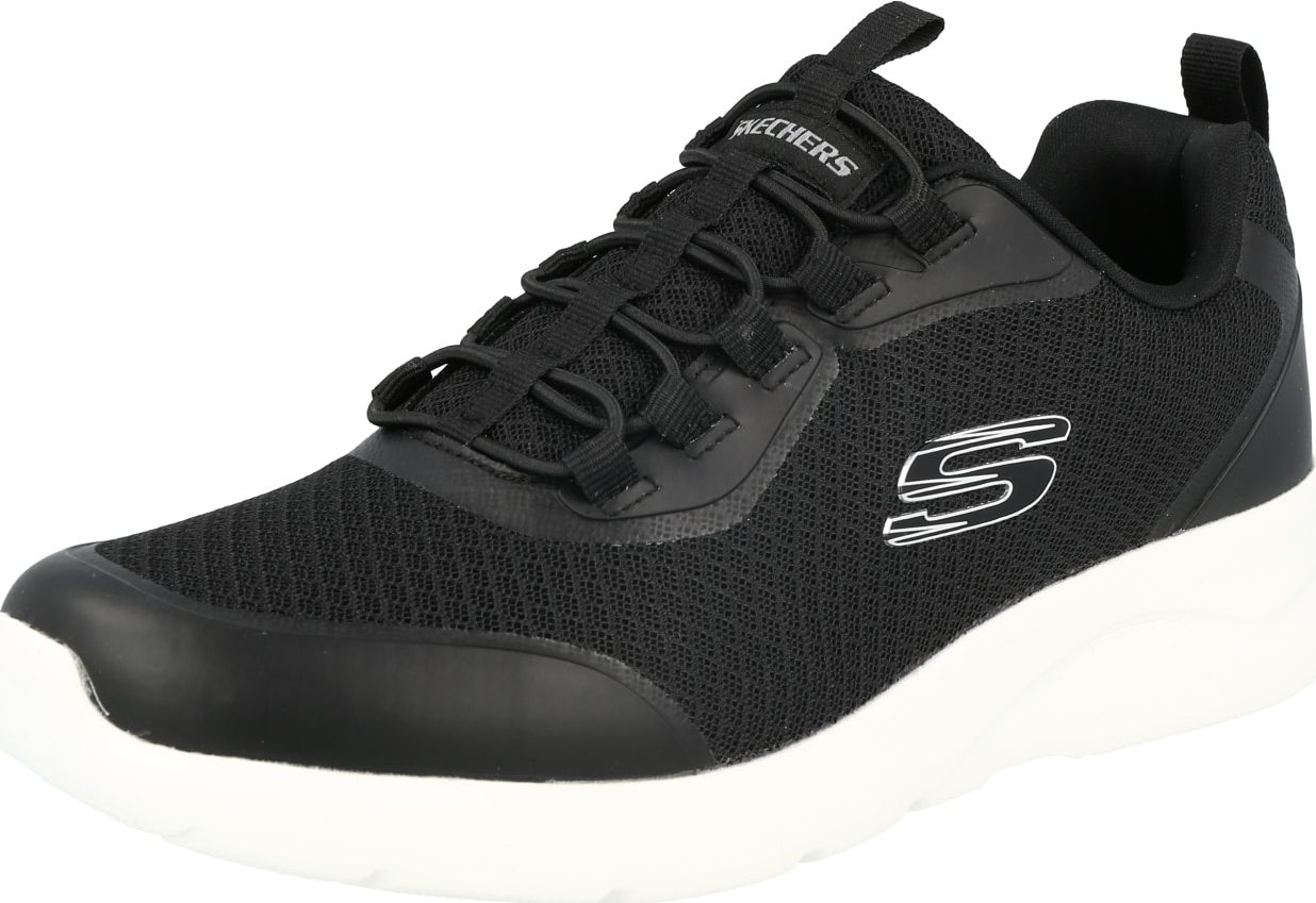 SKECHERS Tenisky 'Dynamight' černá / bílá