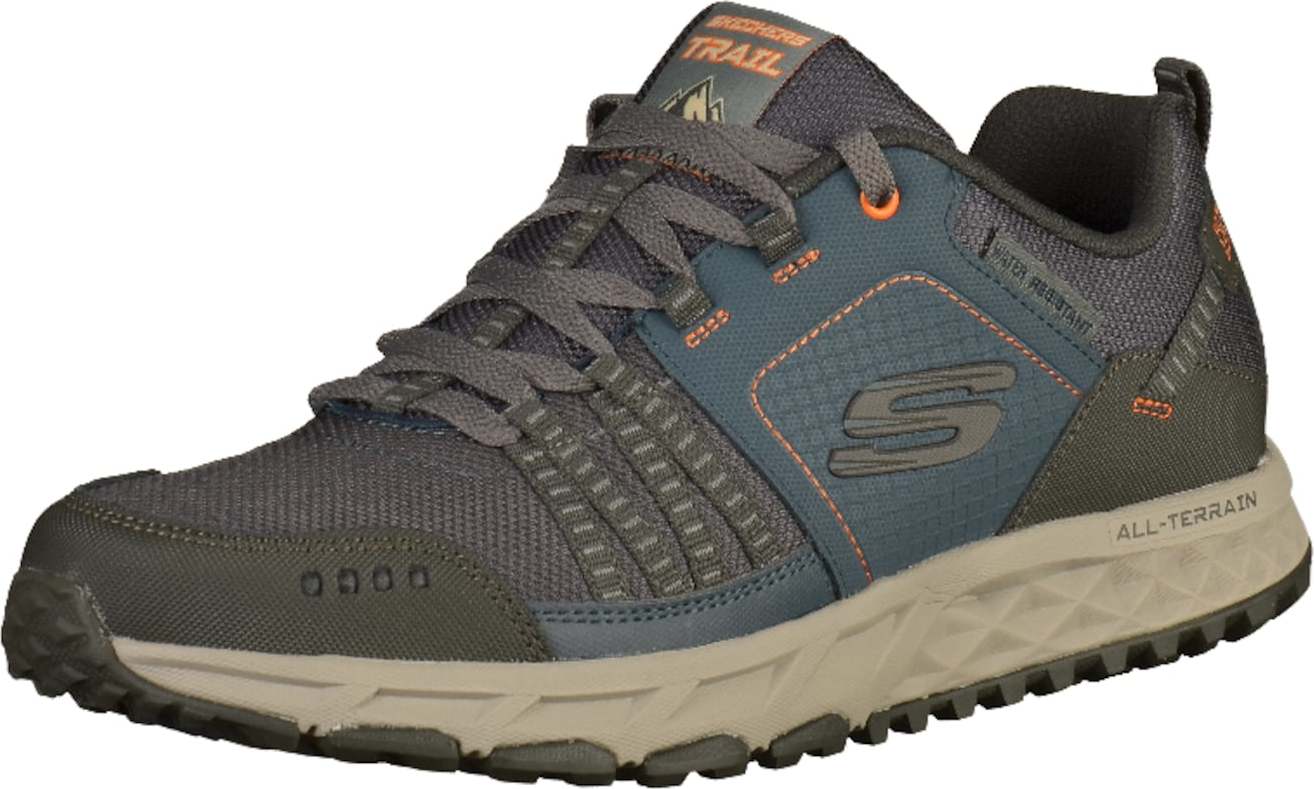 SKECHERS Tenisky 'Escape Plan' tmavě šedá / khaki / petrolejová