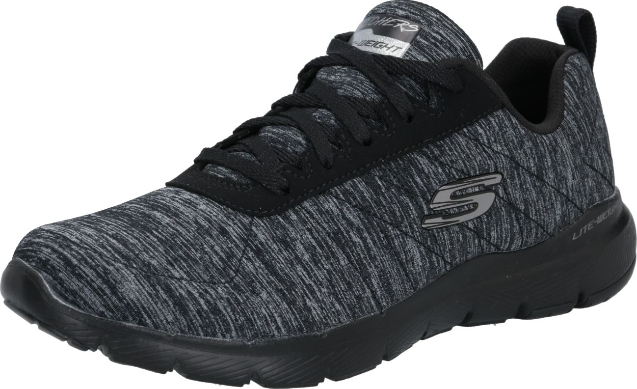 SKECHERS Tenisky 'Flex Appeal 3.0' šedá / černá / černý melír