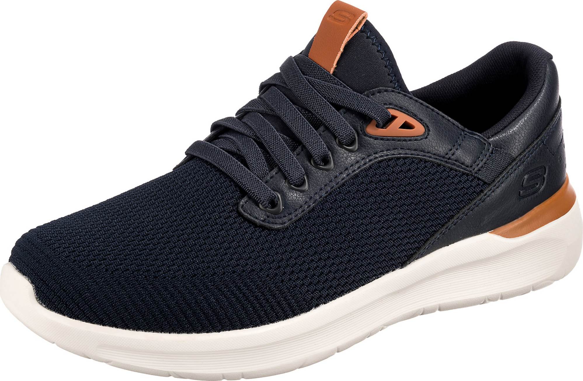 SKECHERS Tenisky marine modrá / koňaková