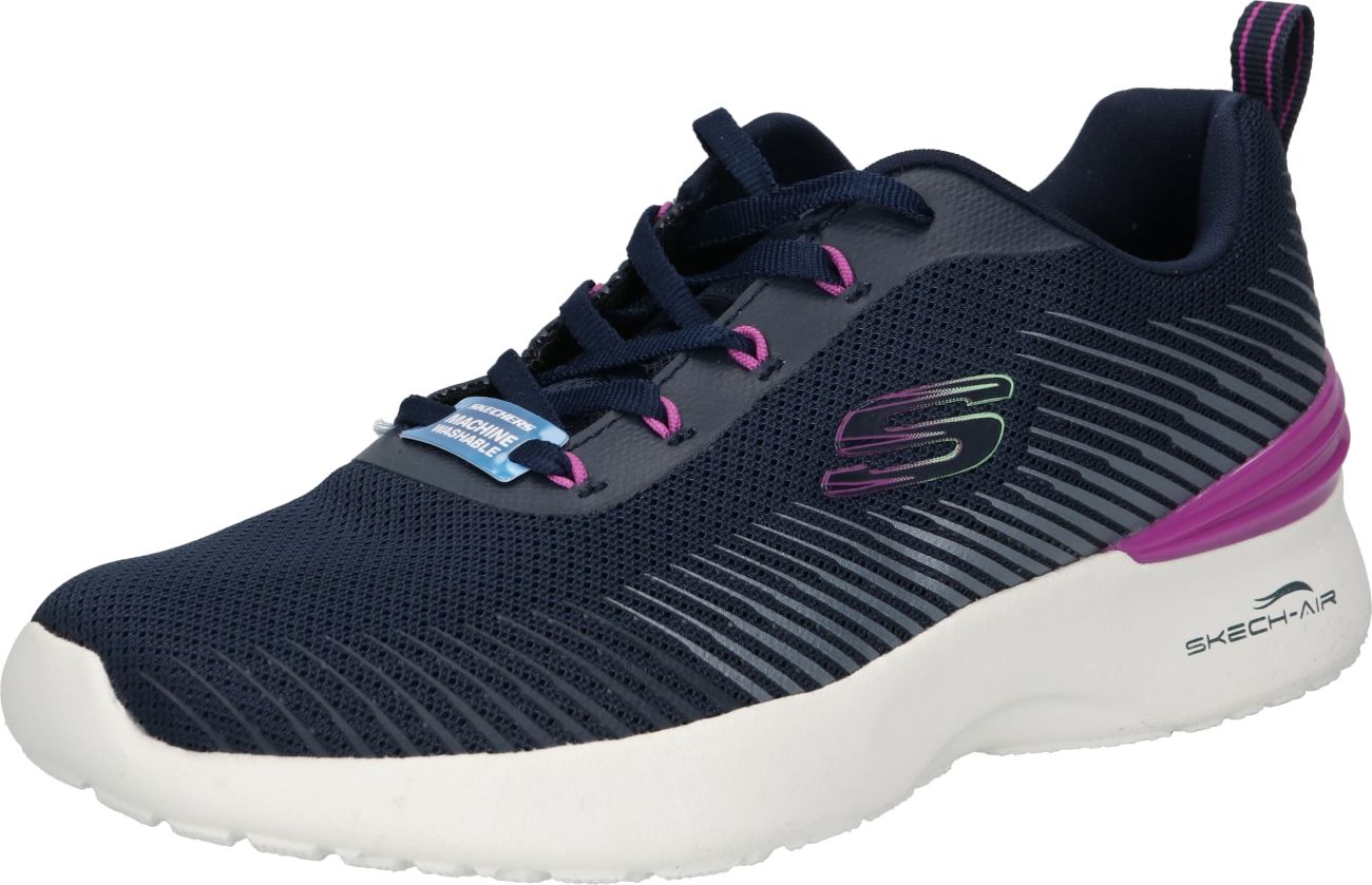 SKECHERS Tenisky noční modrá / fialová / stříbrná