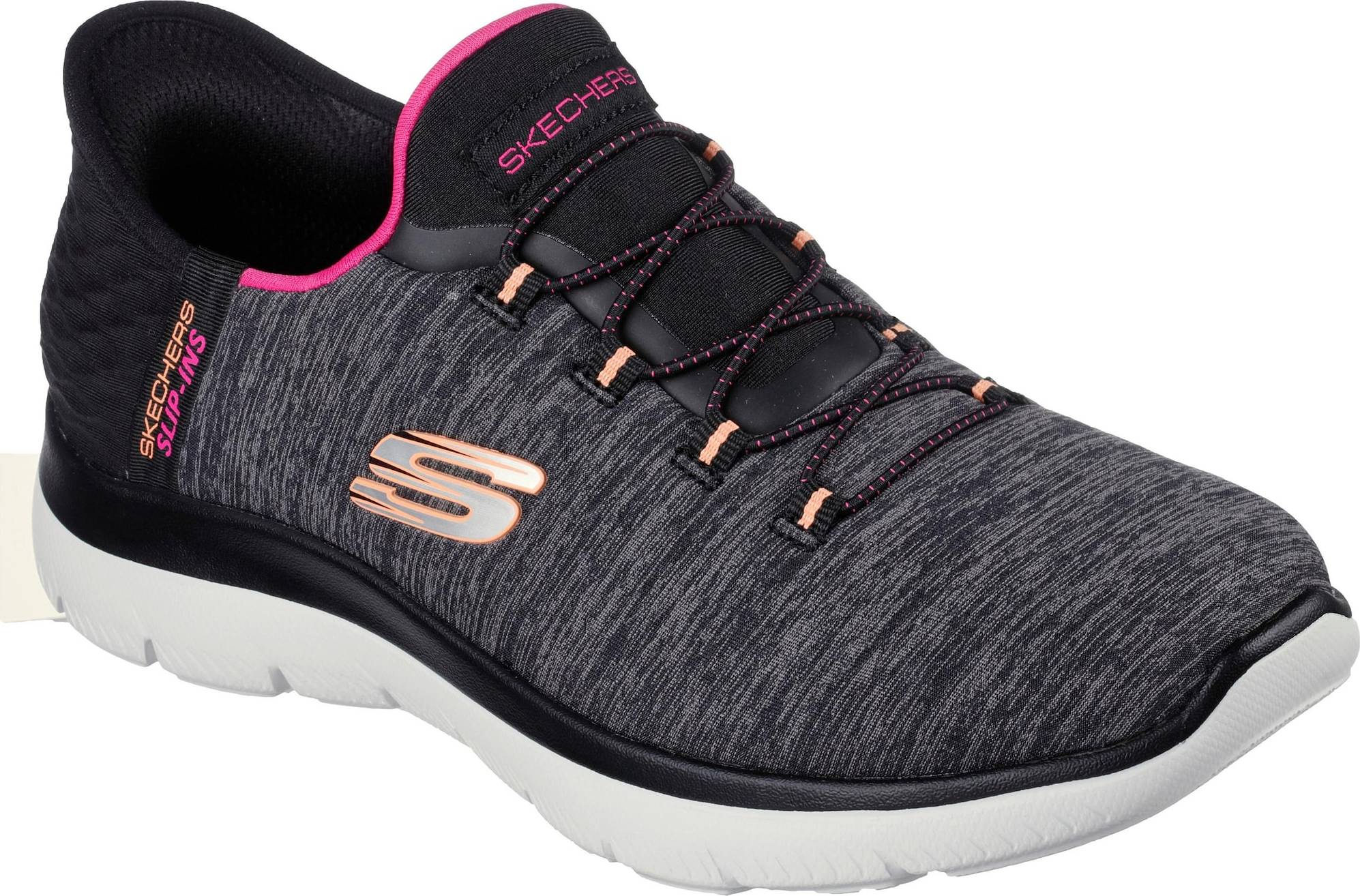 SKECHERS Tenisky 'Summits' bronzová / svítivě růžová / černý melír