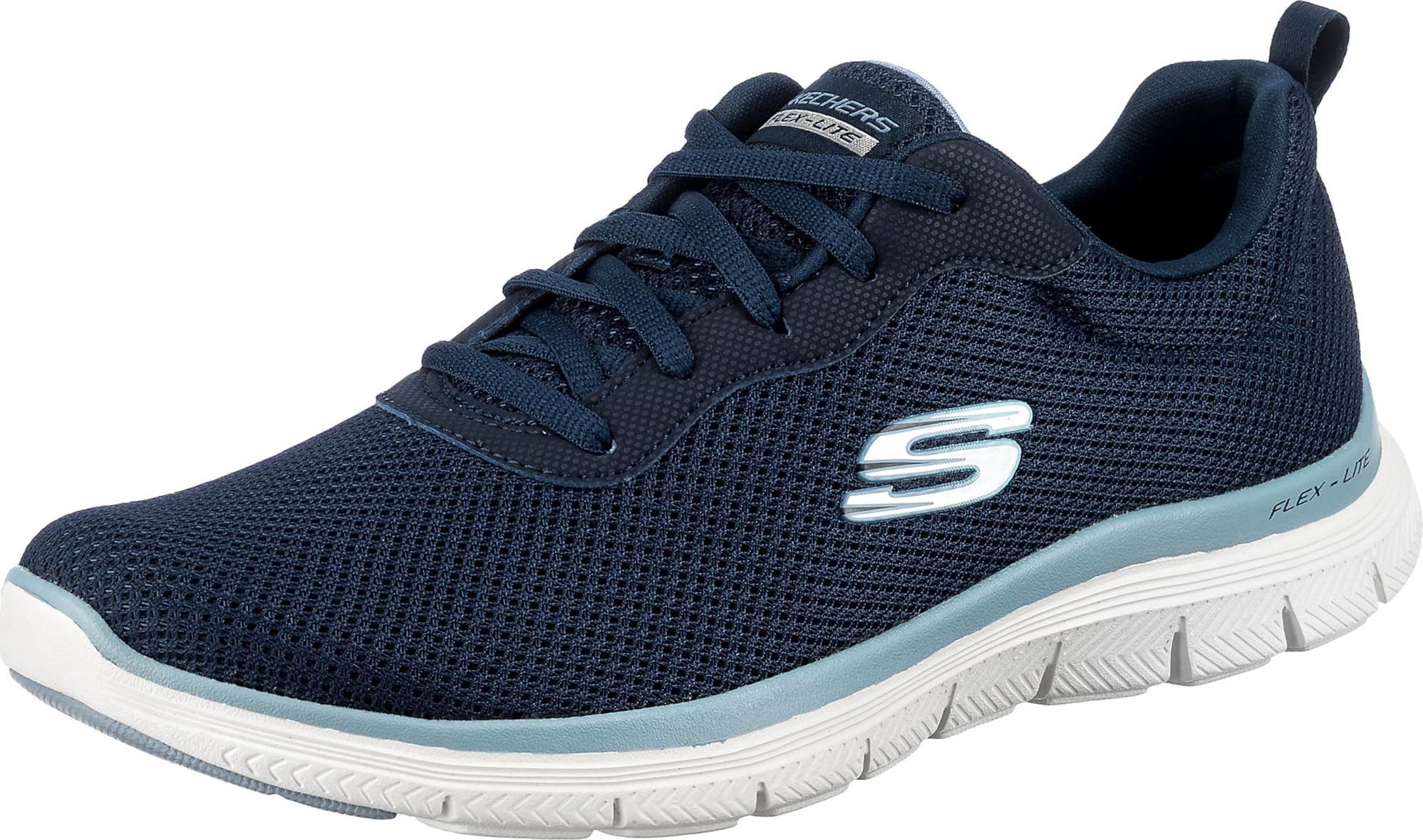 SKECHERS Tenisky tmavě modrá / bílá