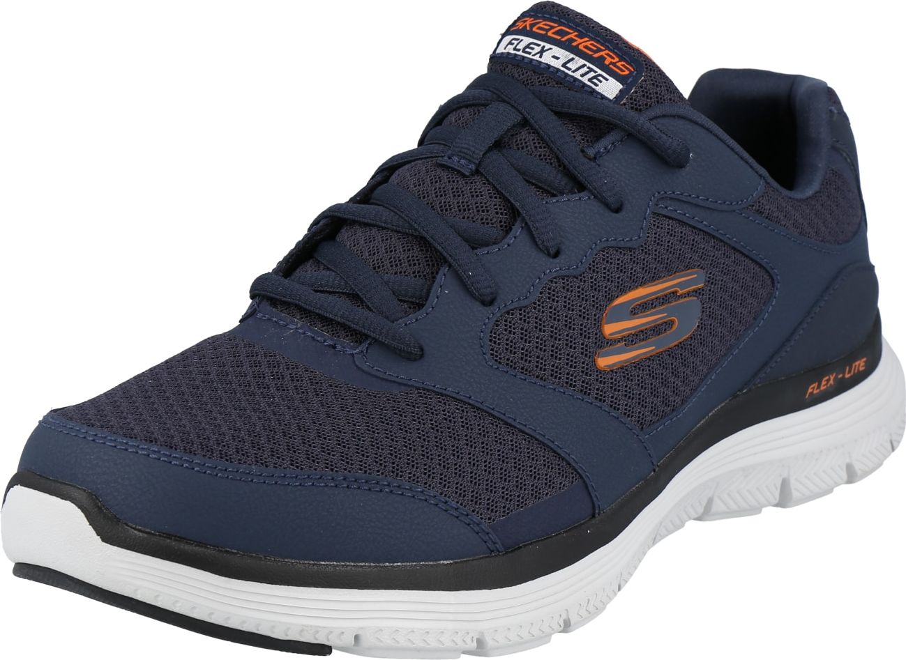 SKECHERS Tenisky tmavě modrá / oranžová / bílá