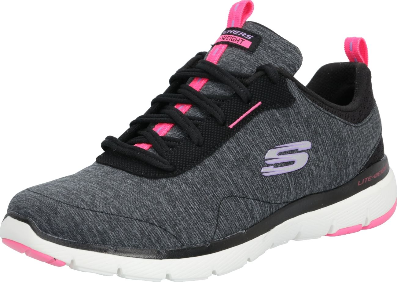 SKECHERS Tenisky tmavě šedá / pink / černá