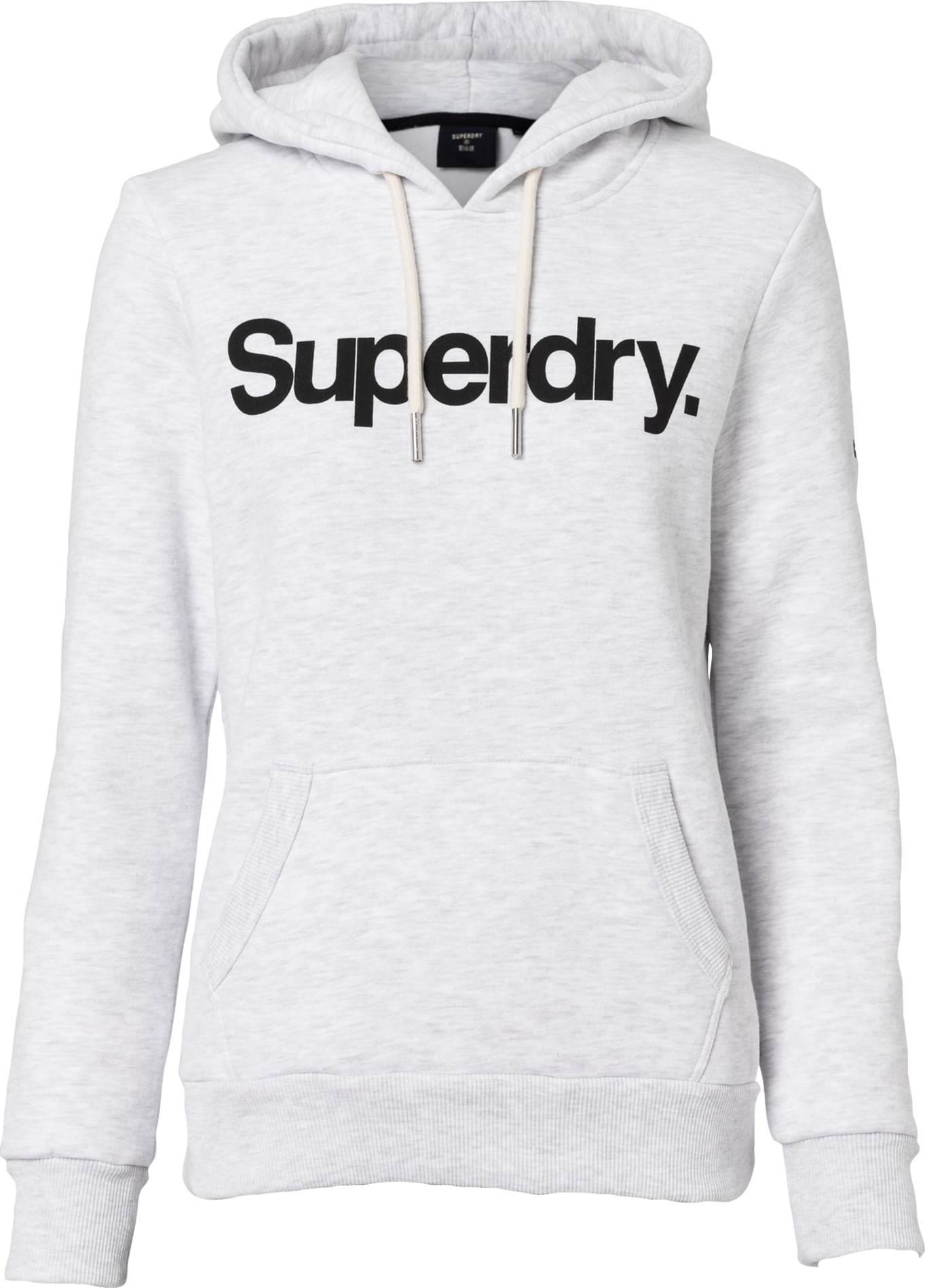 Superdry Mikina černá / bílý melír