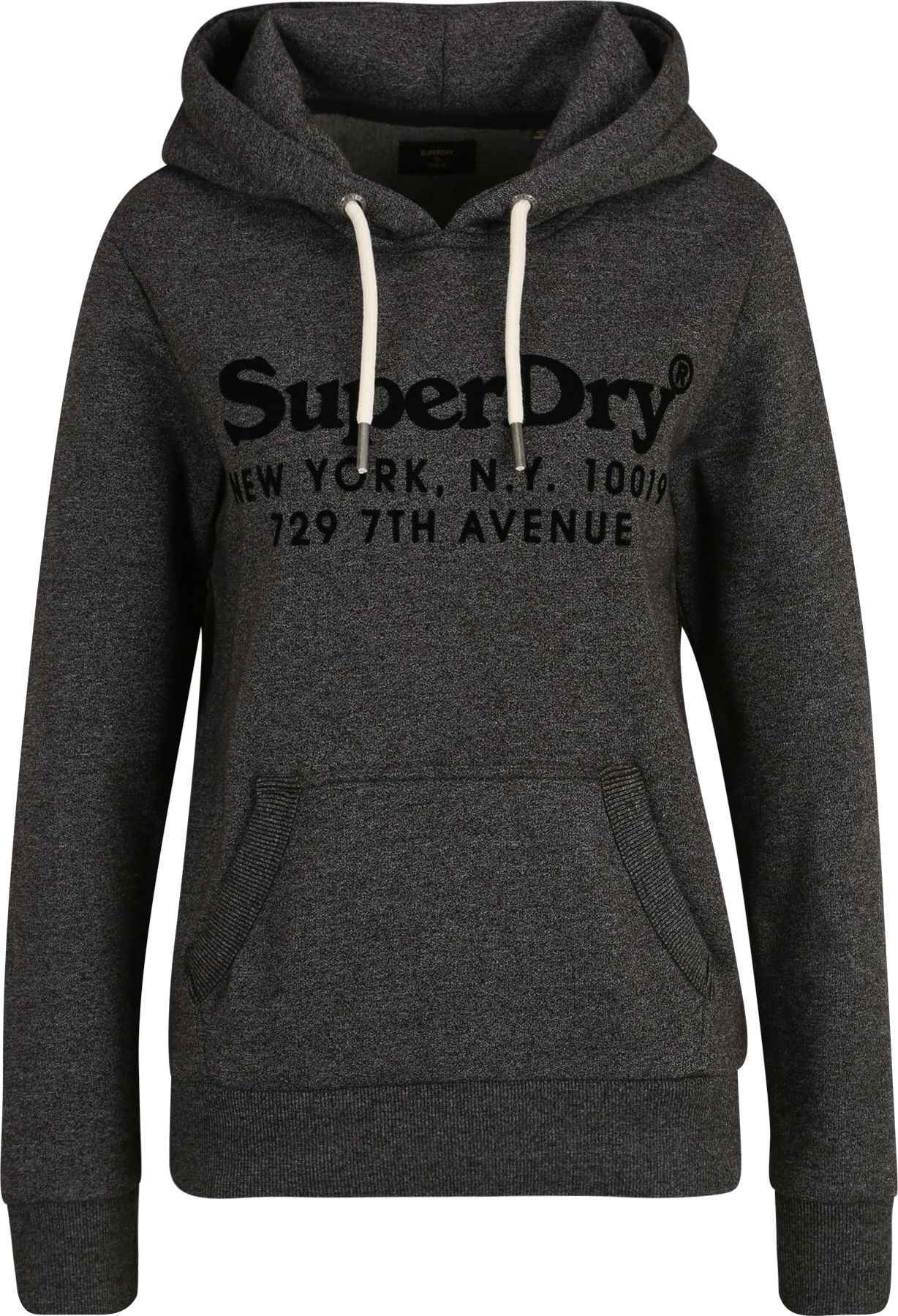 Superdry Mikina 'VENUE INTEREST' černá / černý melír