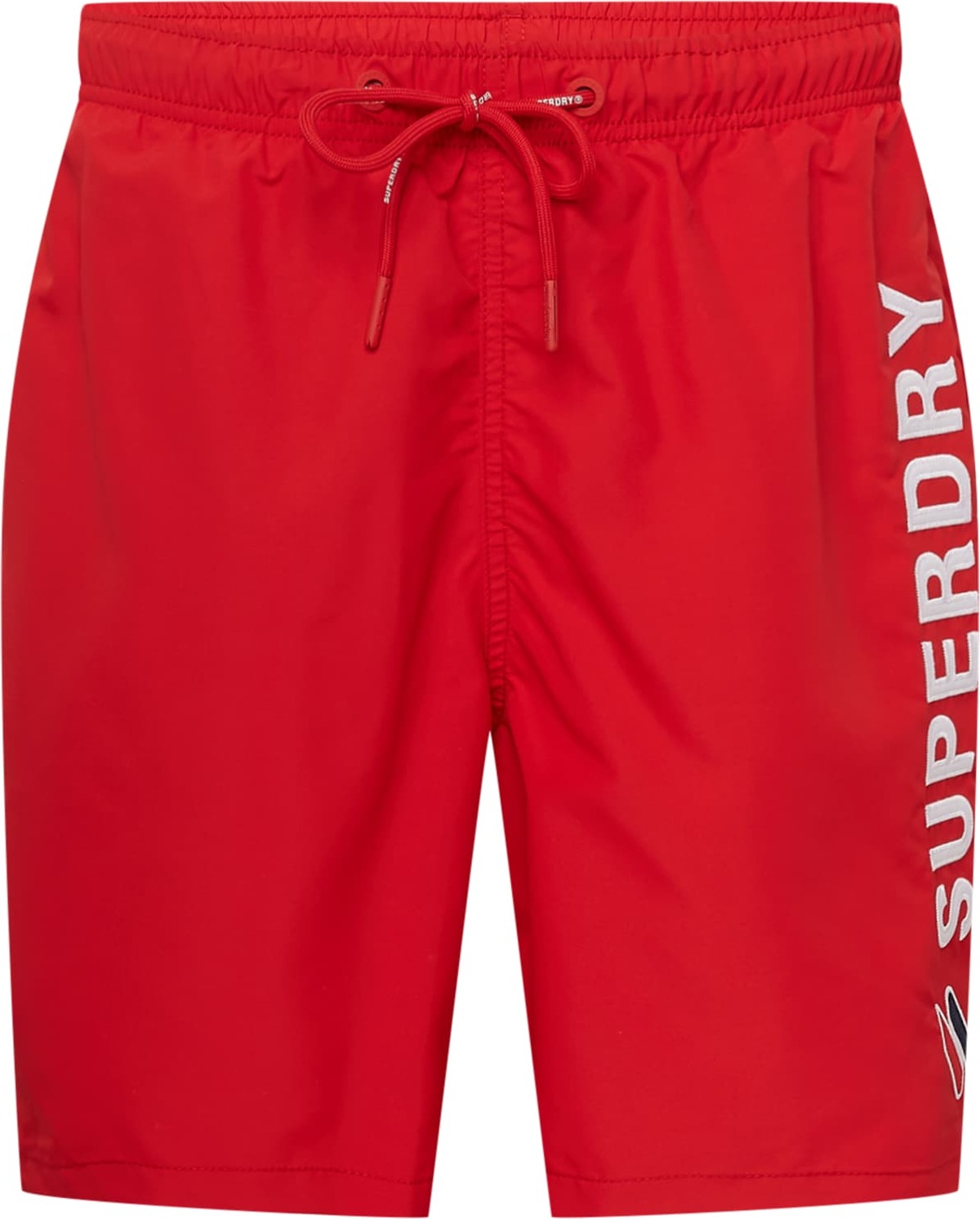 Superdry Plavecké šortky ohnivá červená / černá / bílá