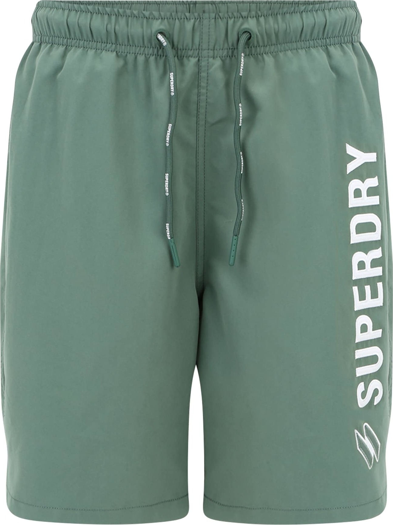 Superdry Plavecké šortky pastelově zelená / bílá