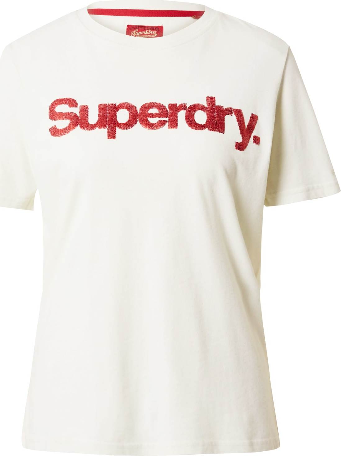 Superdry Tričko červená / bílá