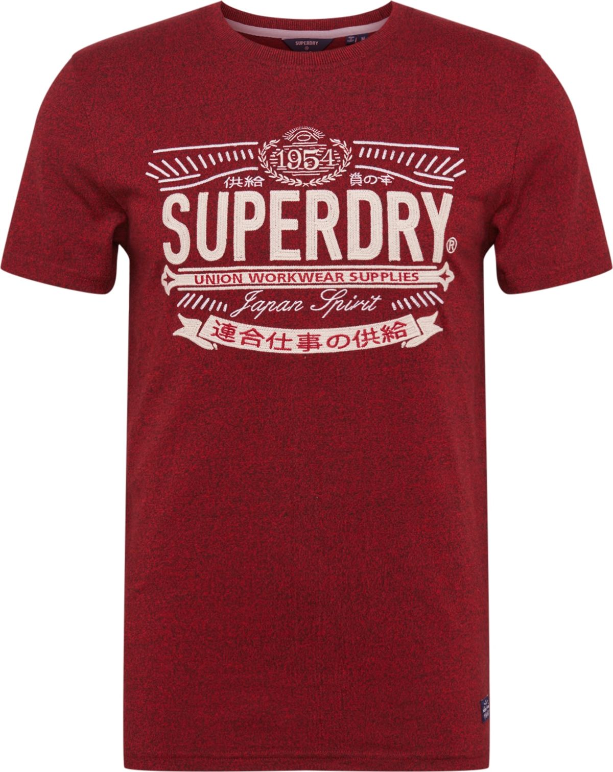 Superdry Tričko krvavě červená / bílá