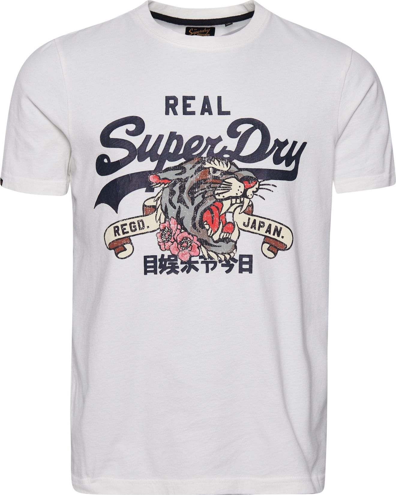 Superdry Tričko námořnická modř / růžová / červená / bílá