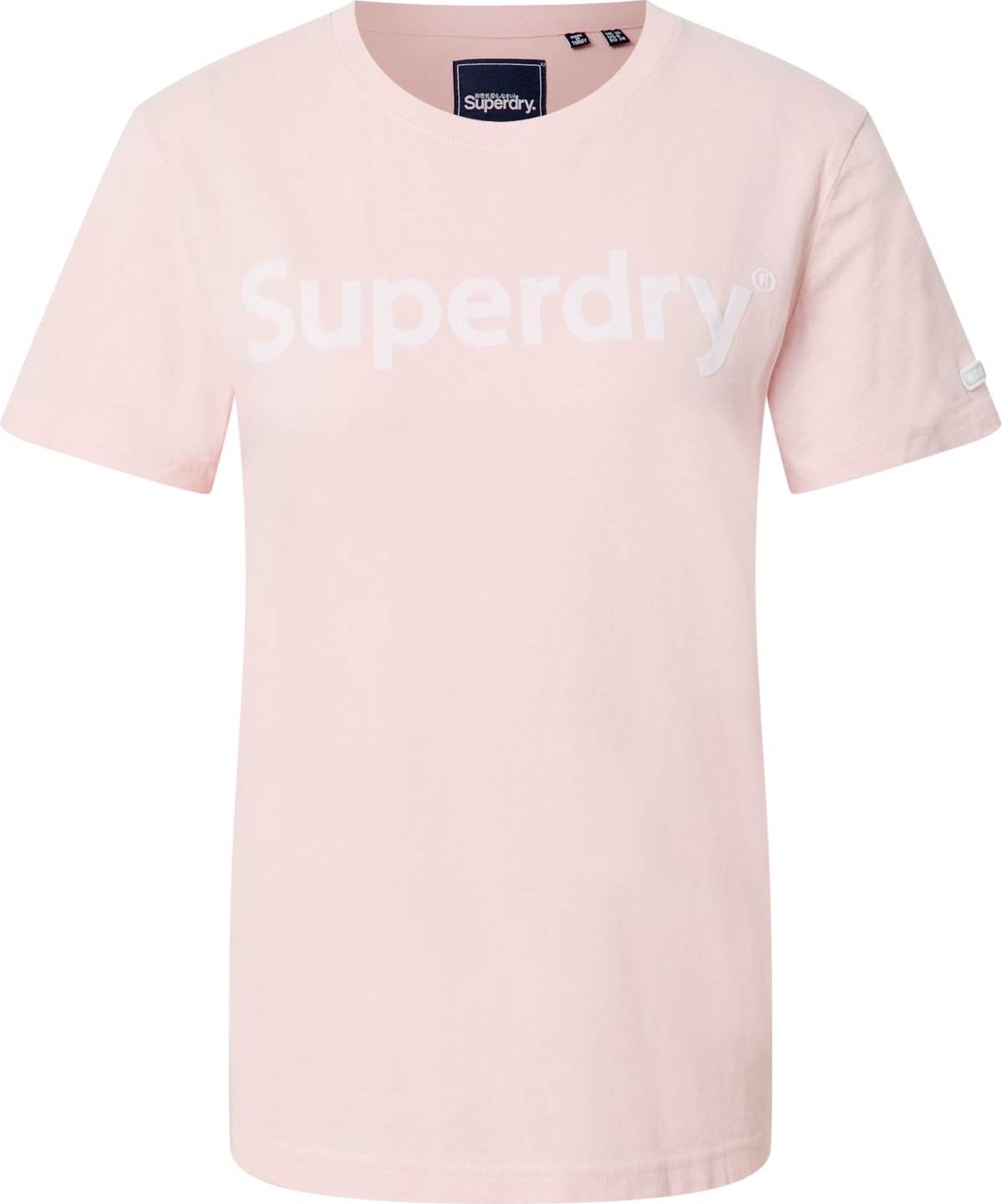 Superdry Tričko růžová / bílá