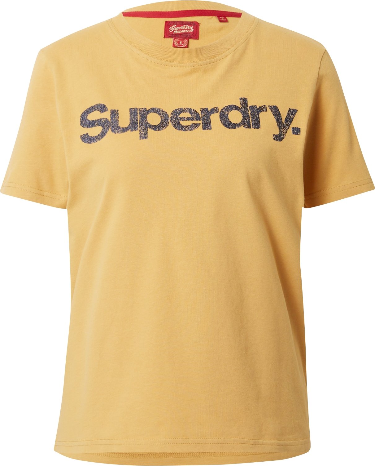 Superdry Tričko tmavě modrá / zlatá