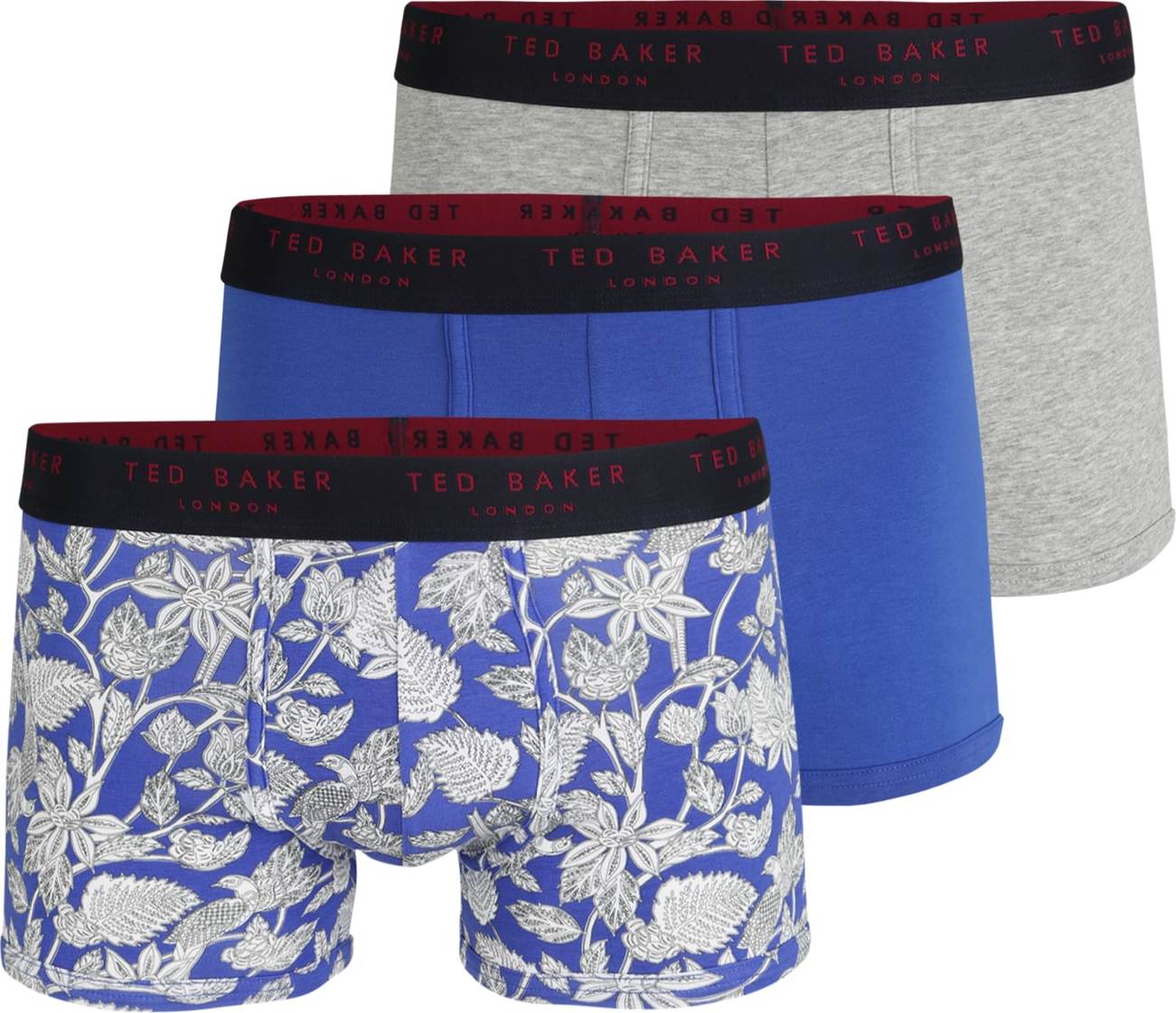 Ted Baker Boxerky královská modrá / šedá / černá