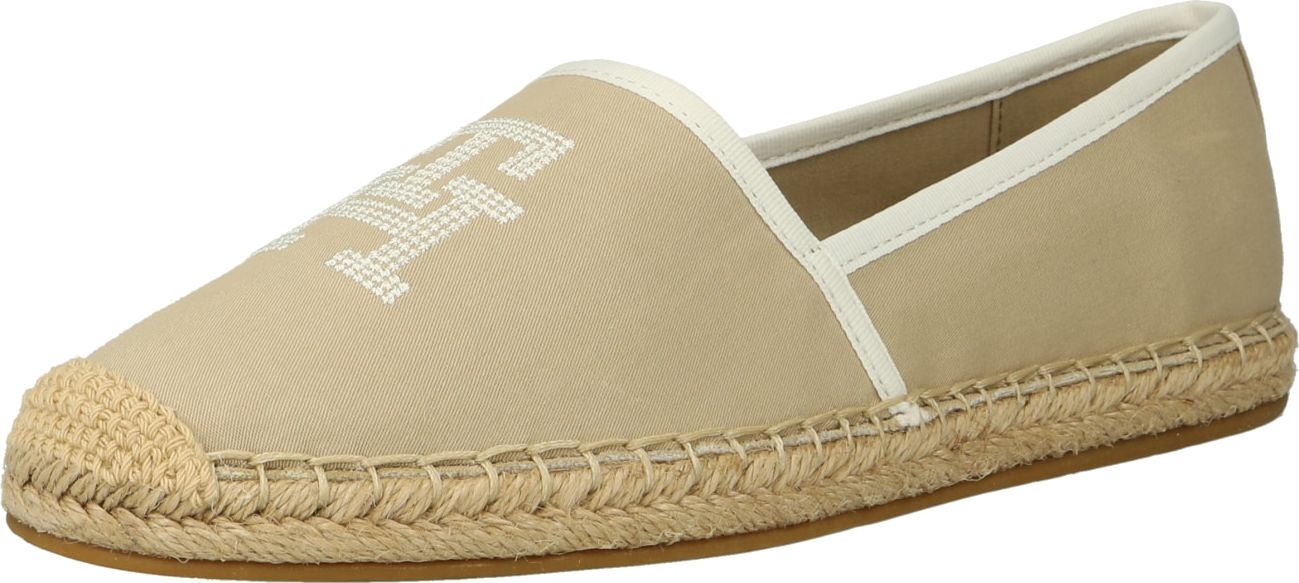 TOMMY HILFIGER Espadrilky písková / bílá