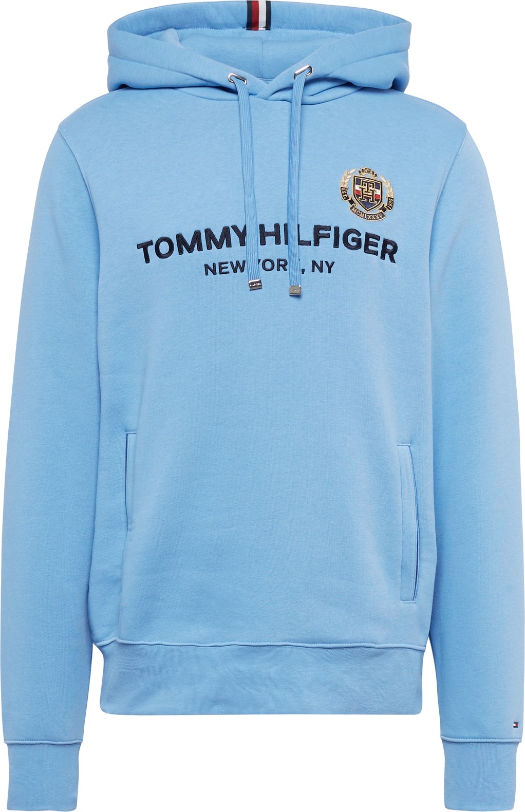 TOMMY HILFIGER Mikina béžová / světlemodrá / černá / bílá