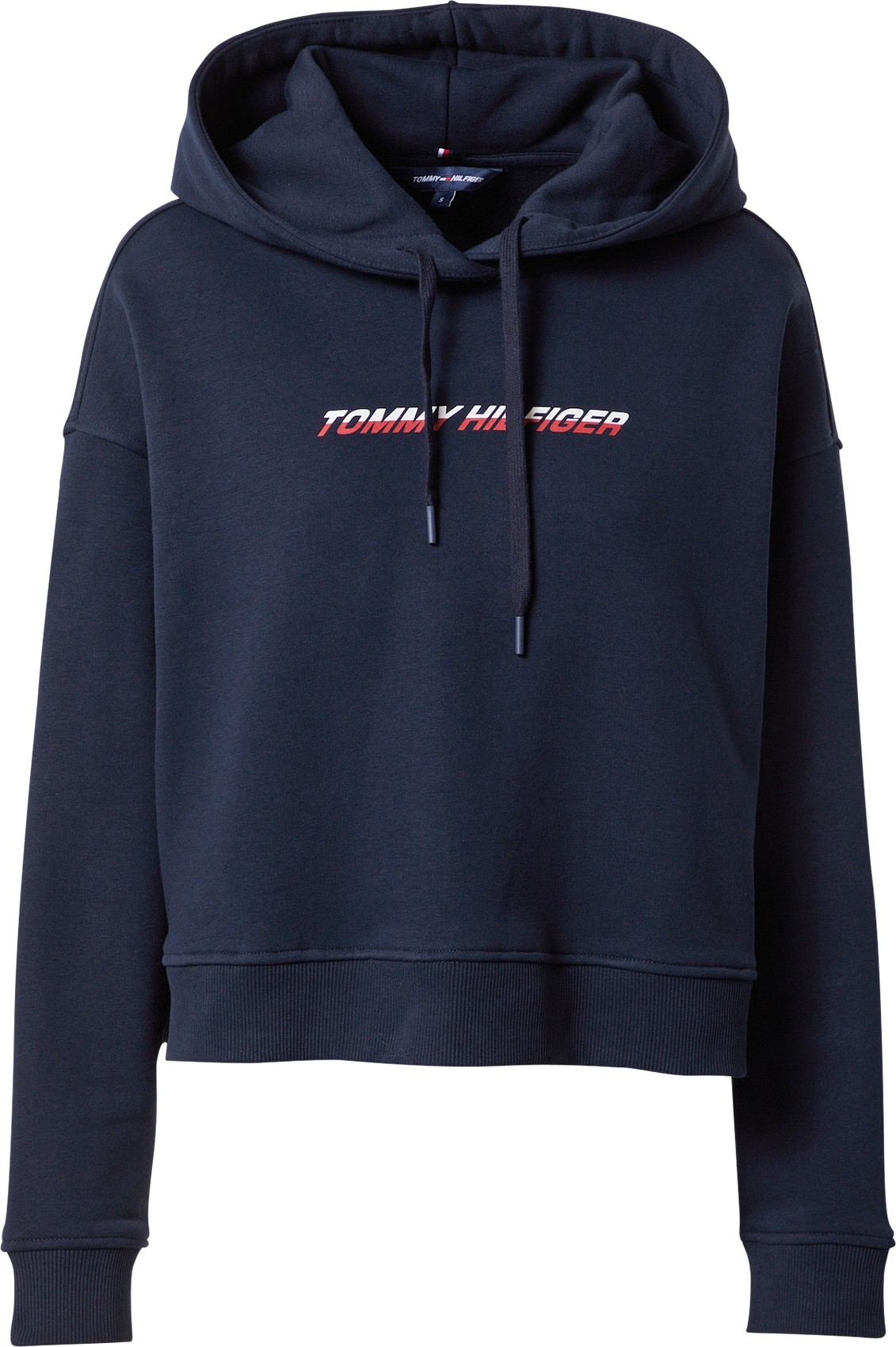 TOMMY HILFIGER Mikina marine modrá / krvavě červená / bílá