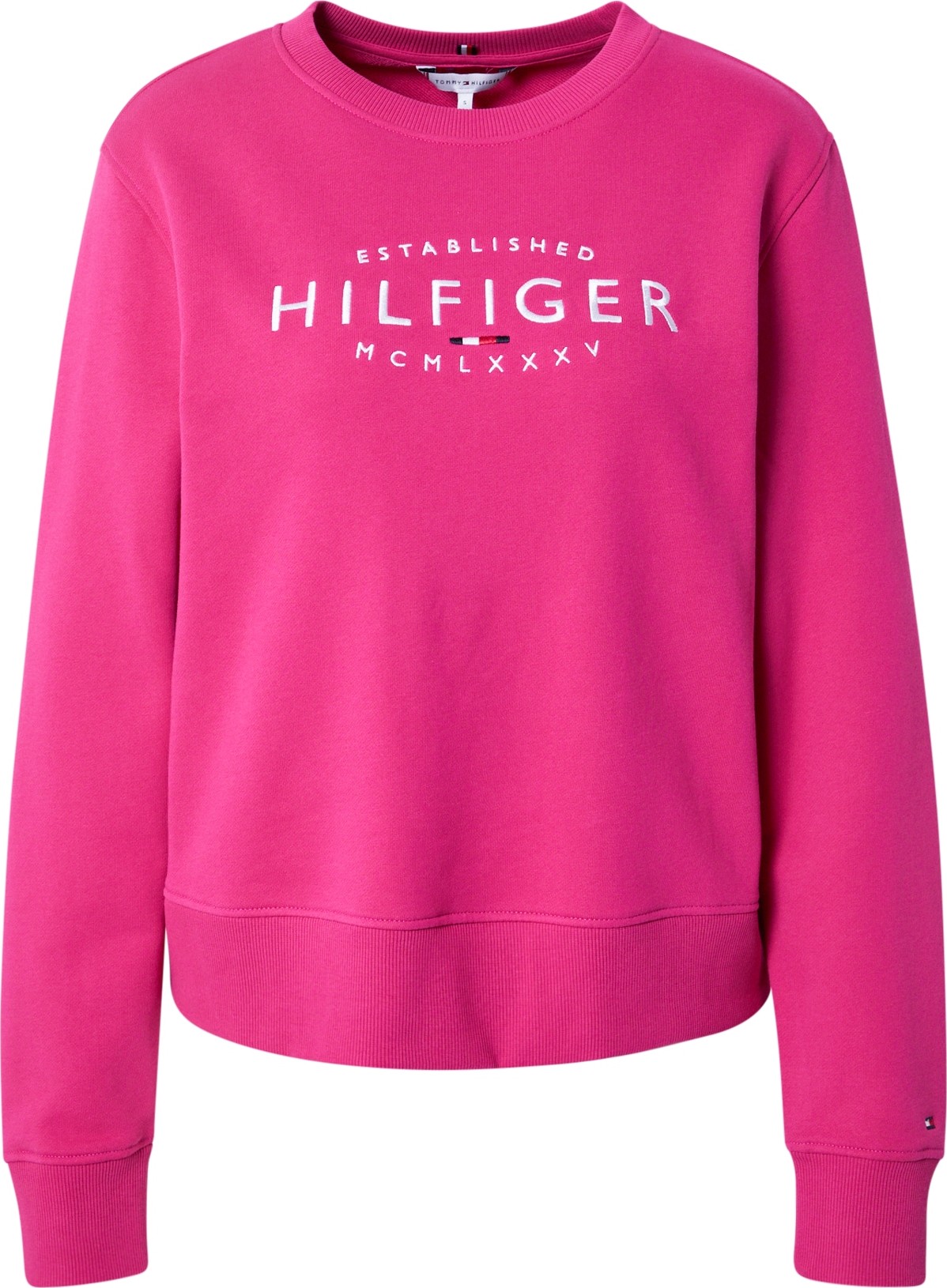 TOMMY HILFIGER Mikina námořnická modř / magenta / červená / bílá