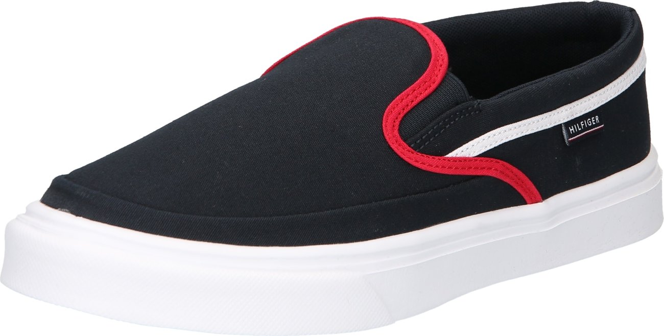 TOMMY HILFIGER Slip on boty noční modrá / červená / bílá