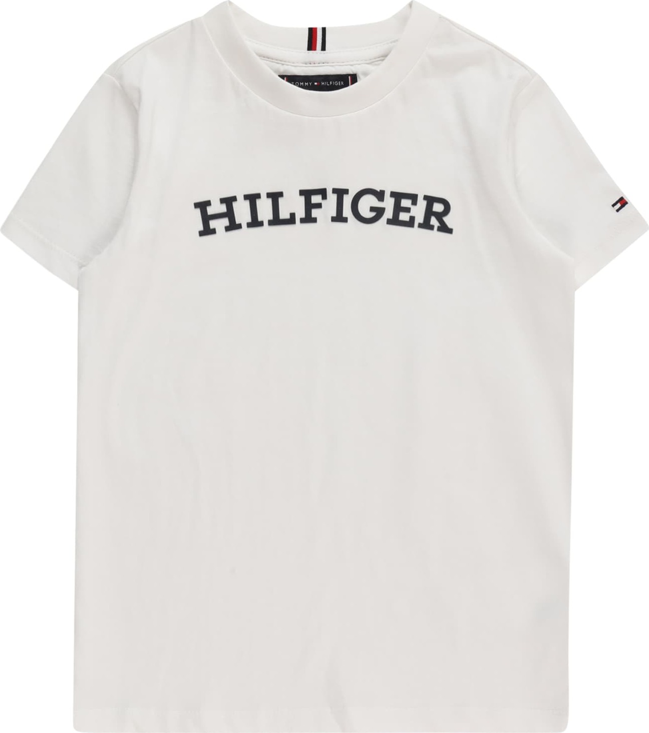 TOMMY HILFIGER Tričko černá / bílá