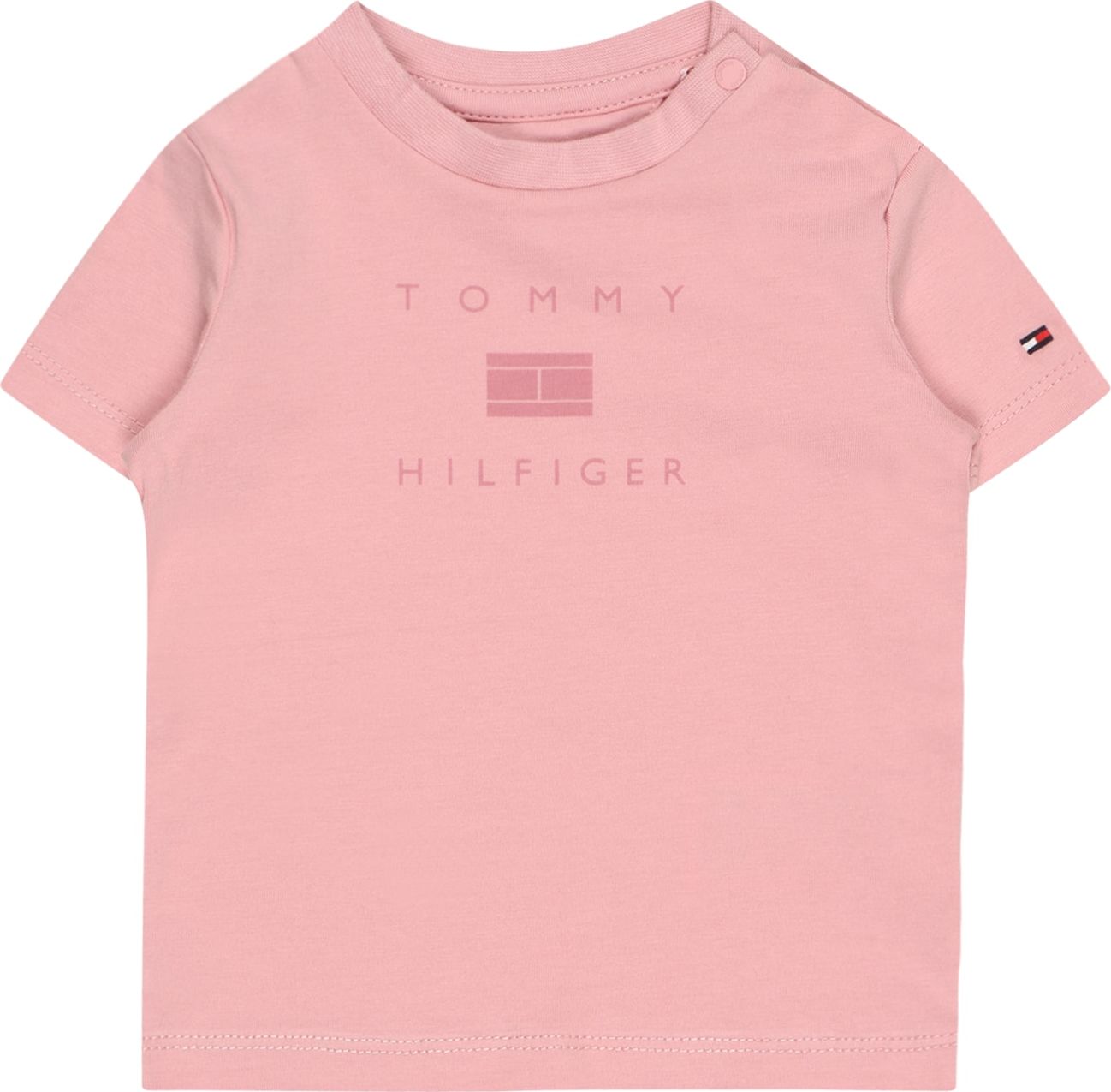 TOMMY HILFIGER Tričko eosin / starorůžová / červená