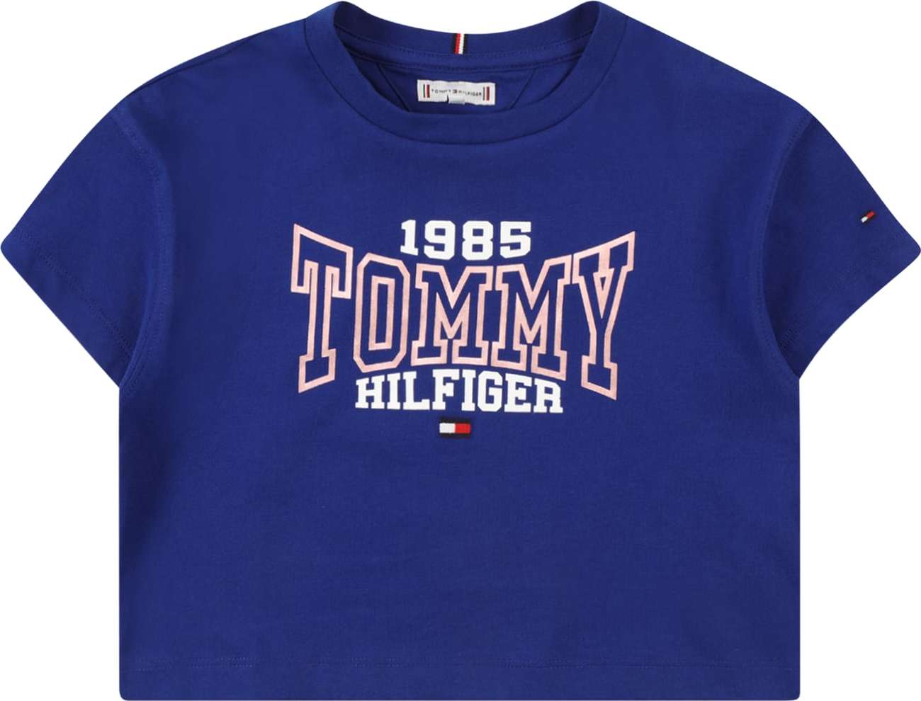 TOMMY HILFIGER Tričko indigo / pudrová / bílá