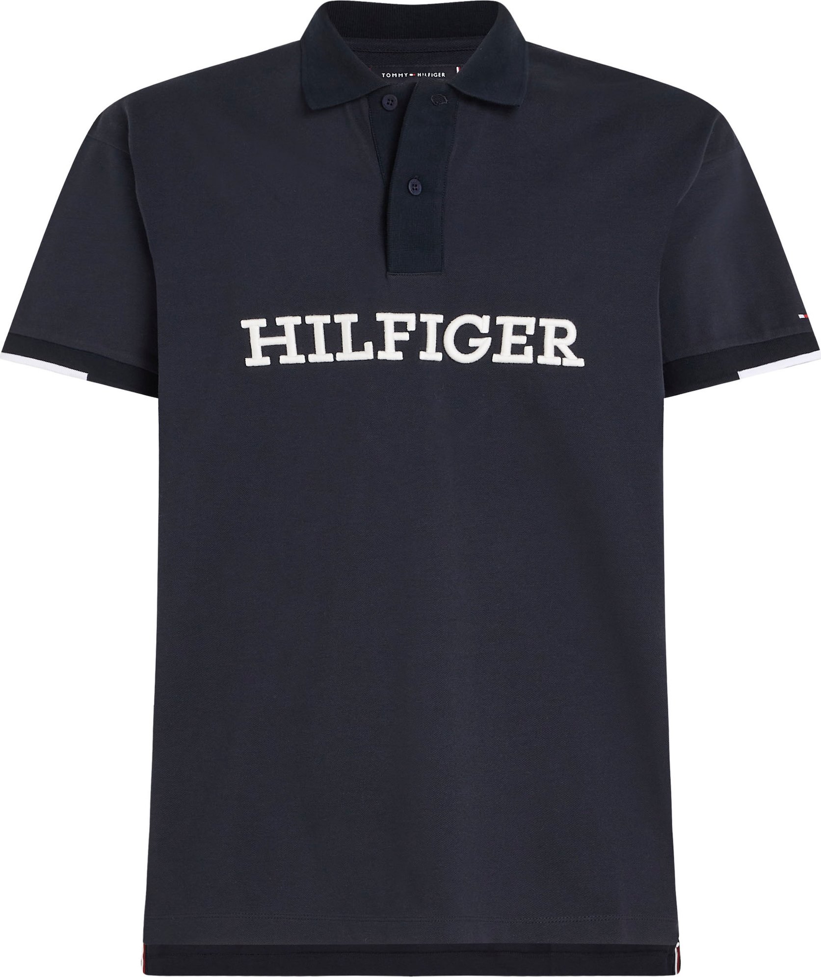 TOMMY HILFIGER Tričko marine modrá / bílá