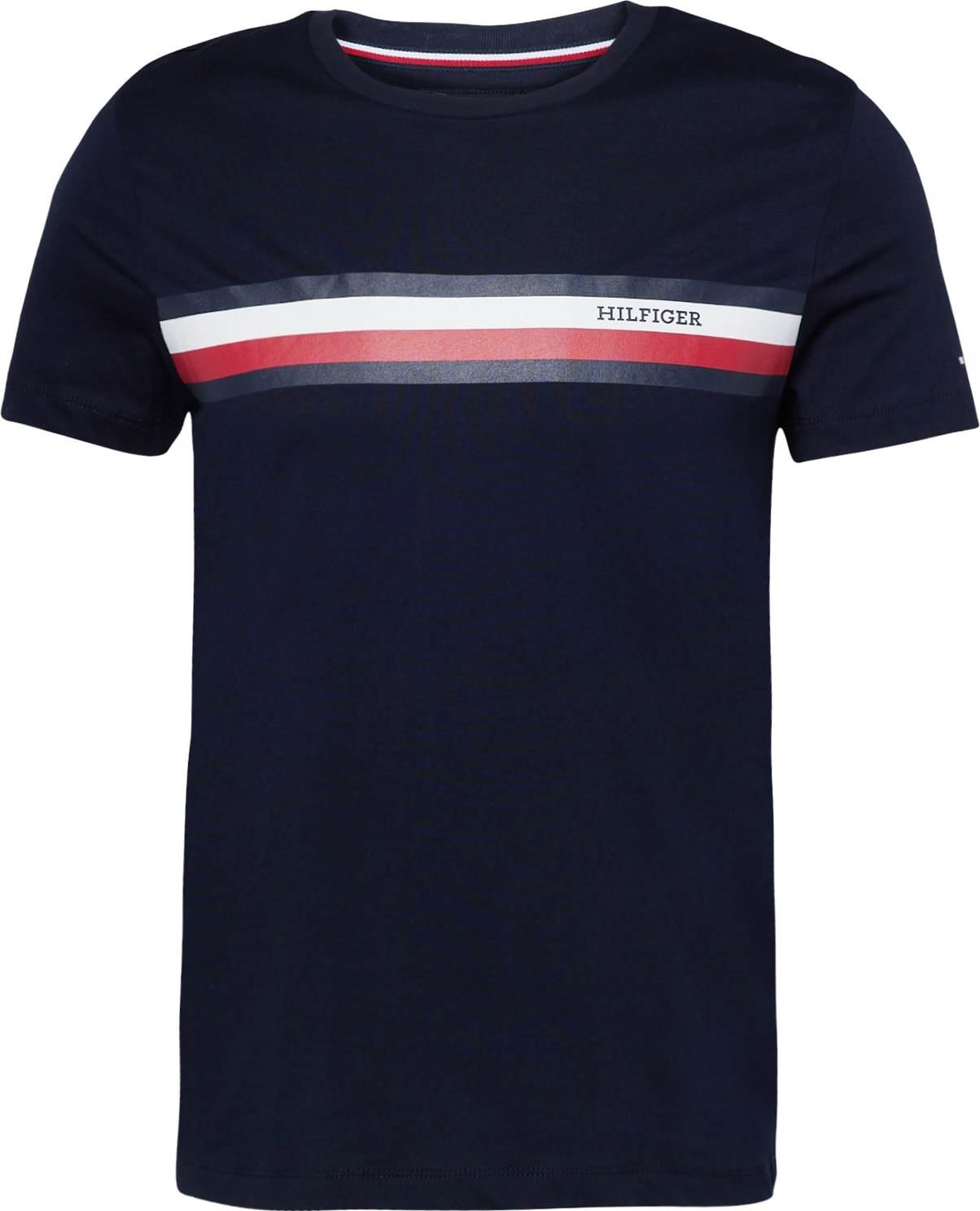 TOMMY HILFIGER Tričko námořnická modř / červená / černá / bílá