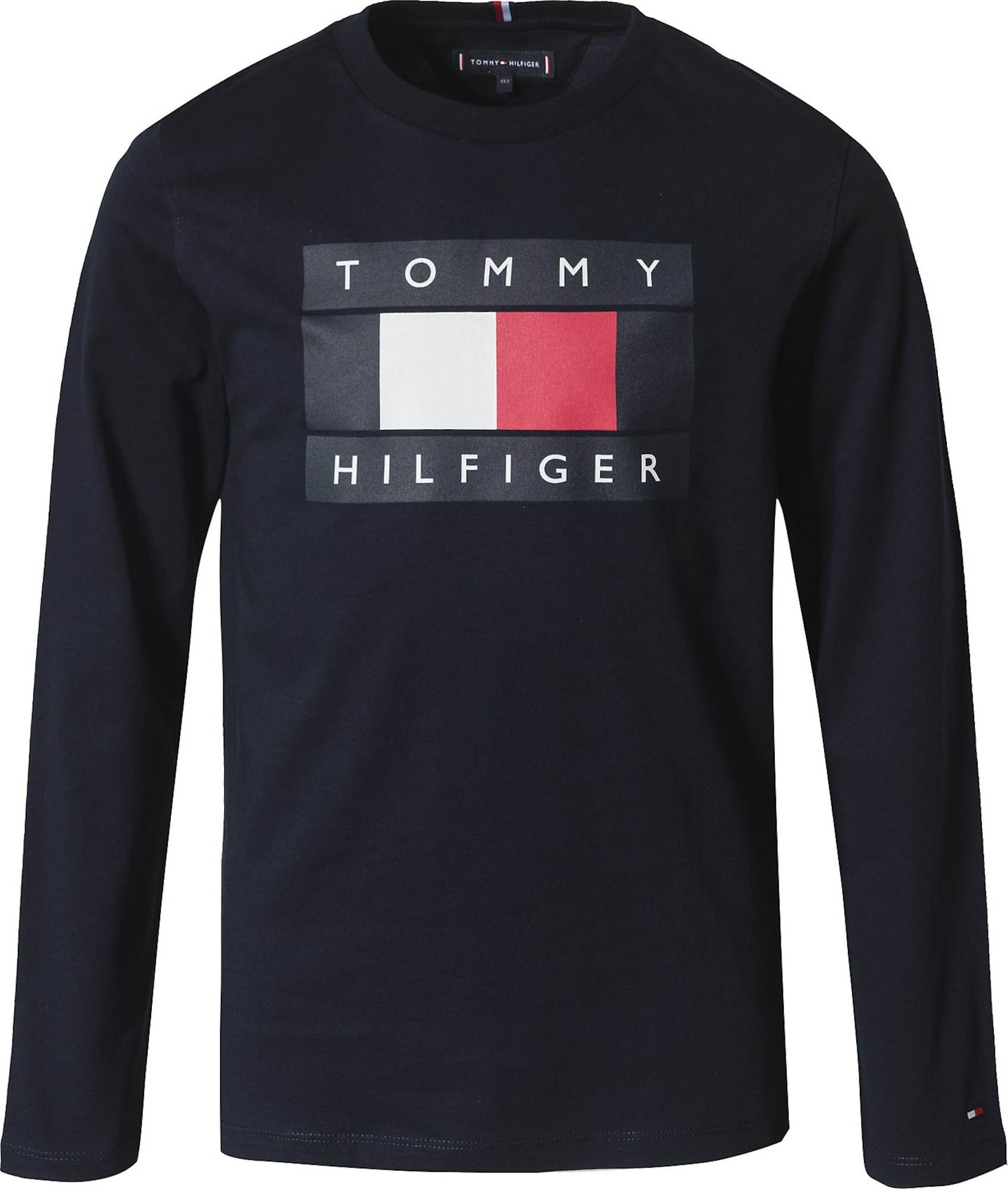 TOMMY HILFIGER Tričko námořnická modř / ohnivá červená / bílá