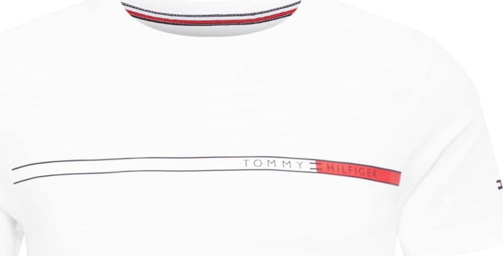 TOMMY HILFIGER Tričko námořnická modř / ohnivá červená / bílá