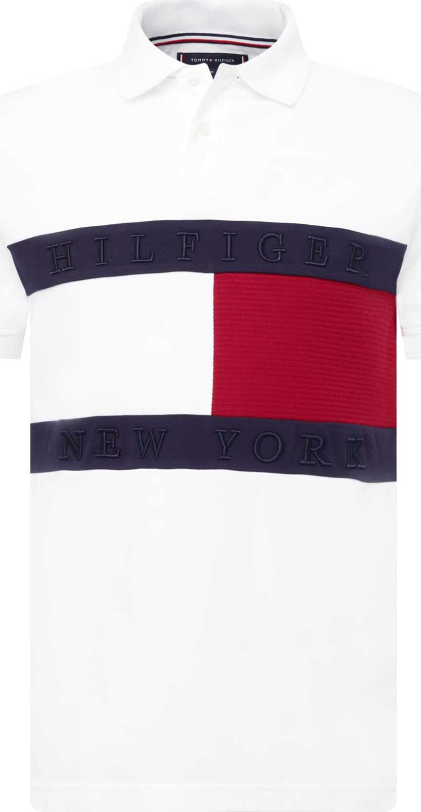 TOMMY HILFIGER Tričko noční modrá / červená / bílá