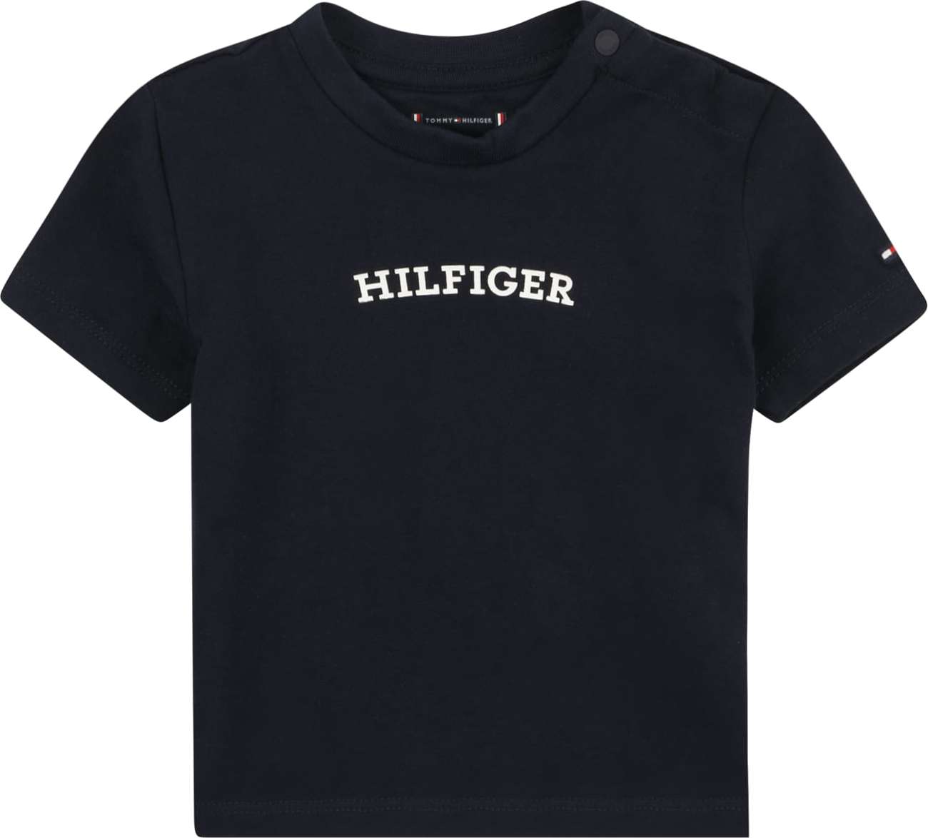 TOMMY HILFIGER Tričko tmavě modrá / bílá